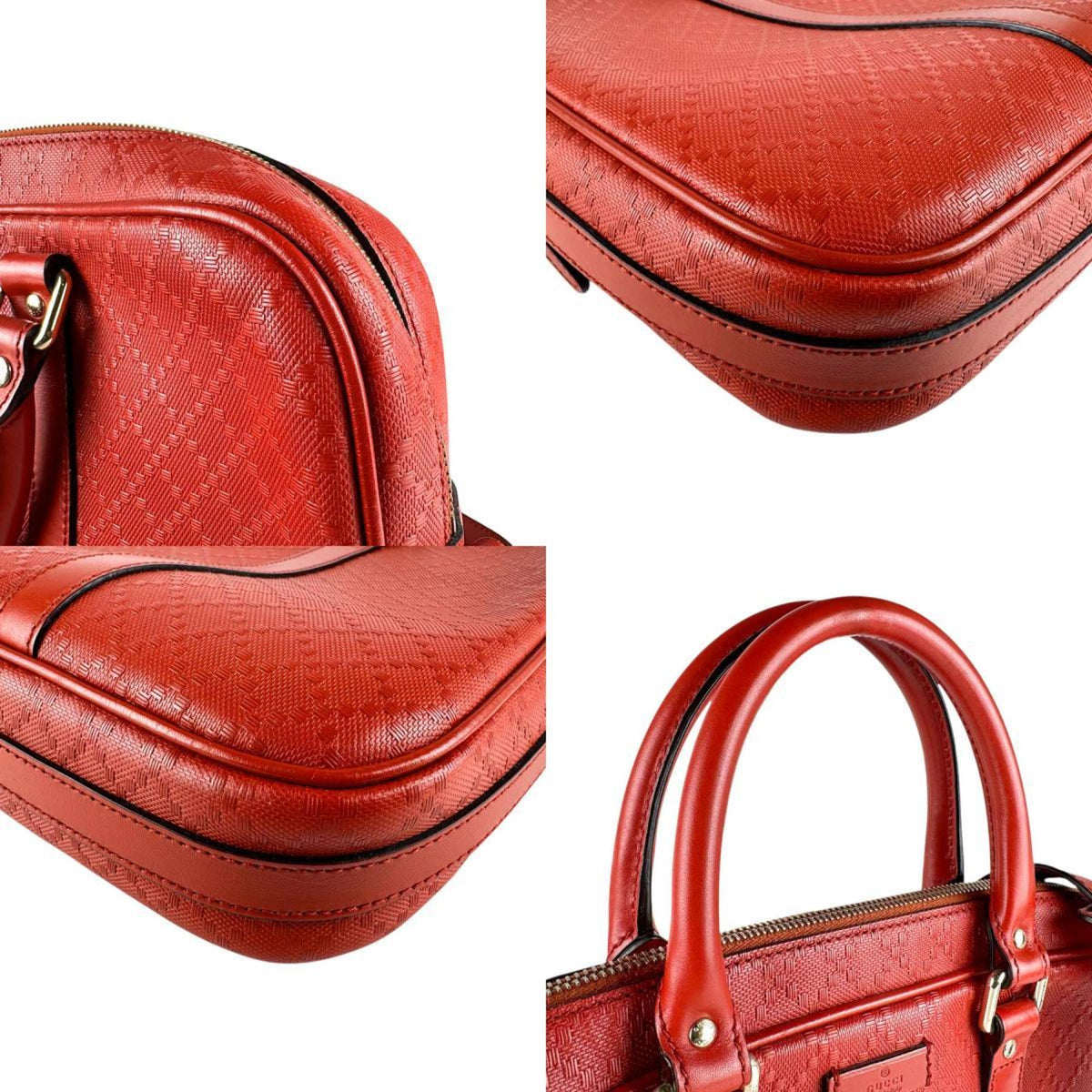 Gucci Orange Leather Handbag Shoulder Bag (Pre-Owned)