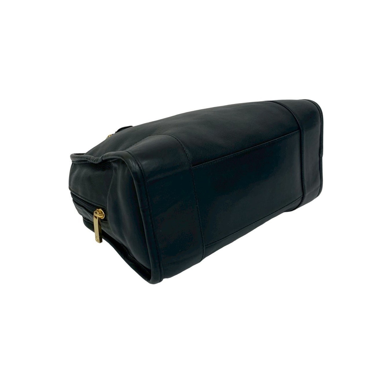 Loewe Black Leather Boston Bag Handbag Tote Bag (Pre-Owned)