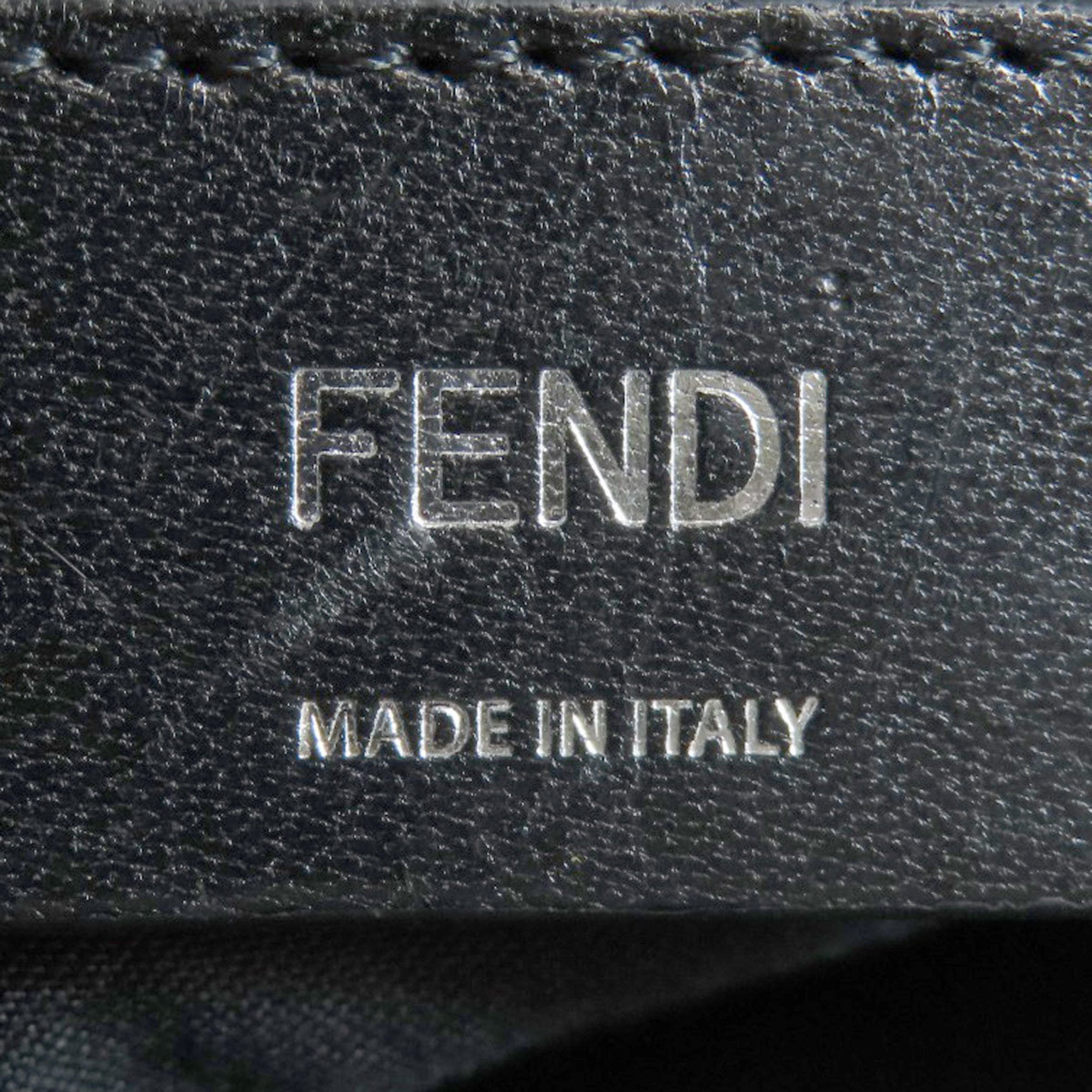 Fendi Gray Pvc Leather Shoulder Bag (Pre-Owned)