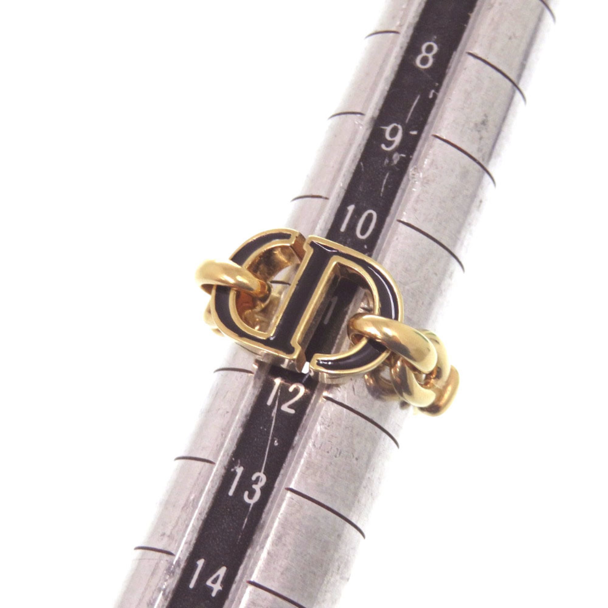 Christian Dior Gold Gold Plating Band Ring (Pre-Owned)