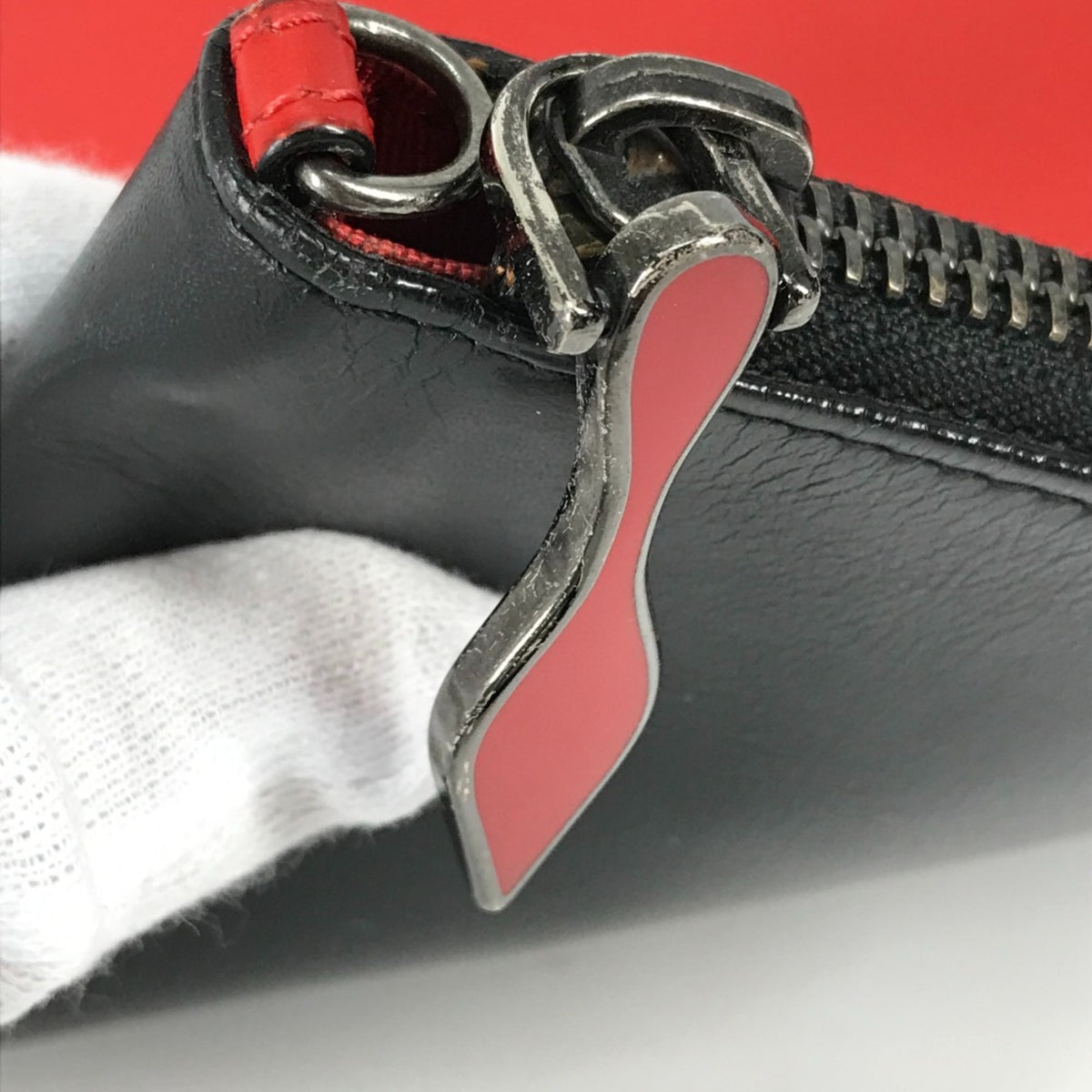 Christian Louboutin Black Leather Clutch Bag (Pre-Owned)