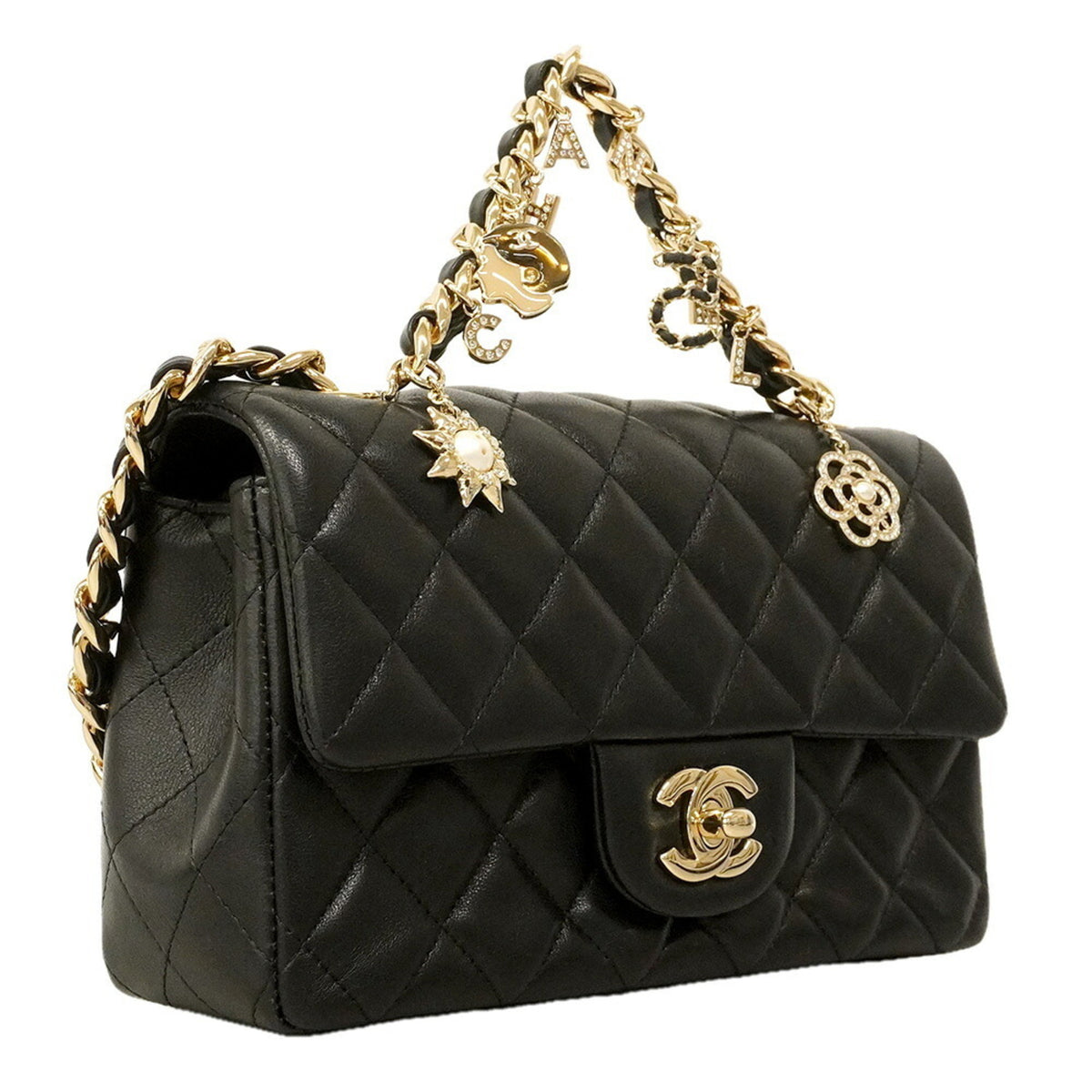 Chanel Black Leather Shoulder Bag (Pre-Owned)