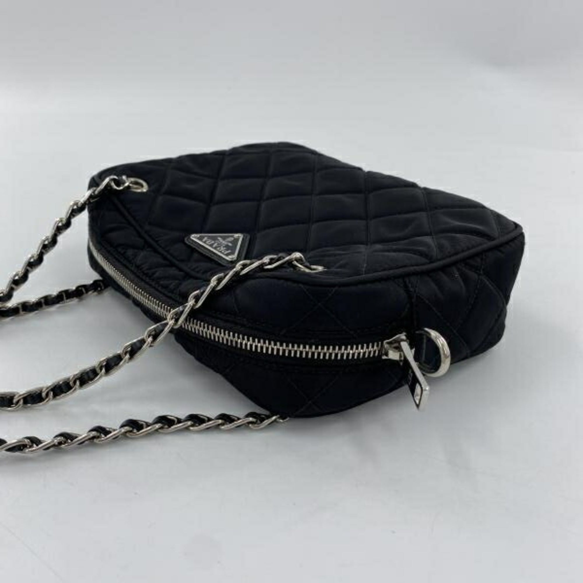 Prada Black Blue Handbag Shoulder Bag (Pre-Owned)