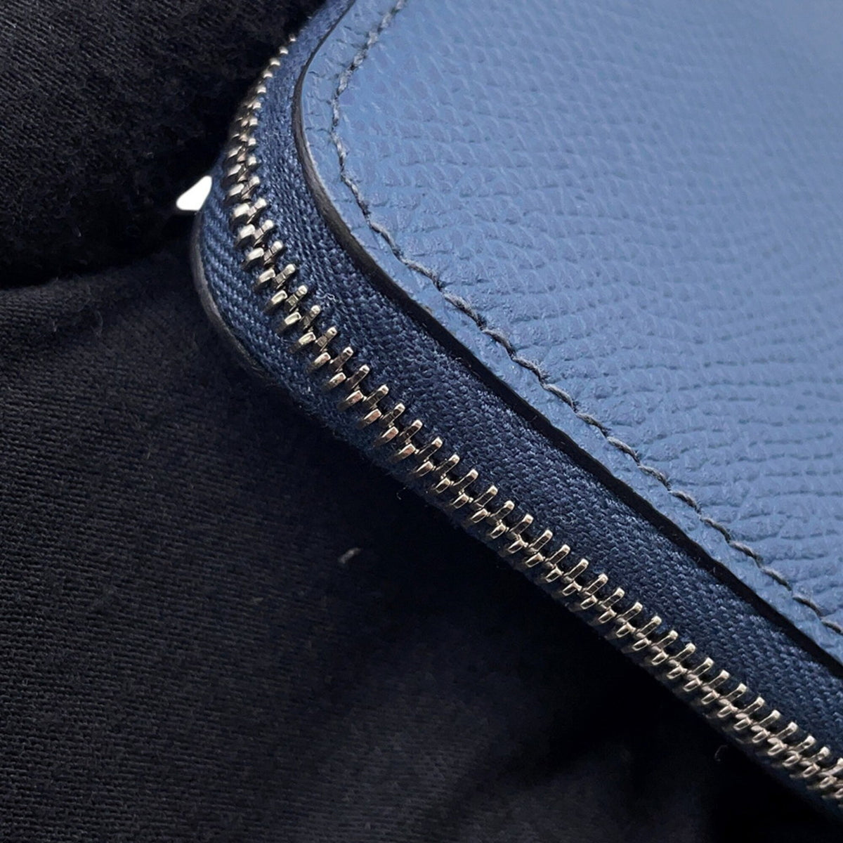 Hermes Blue Epsom Leather Coin Purse/Coin Case (Pre-Owned)