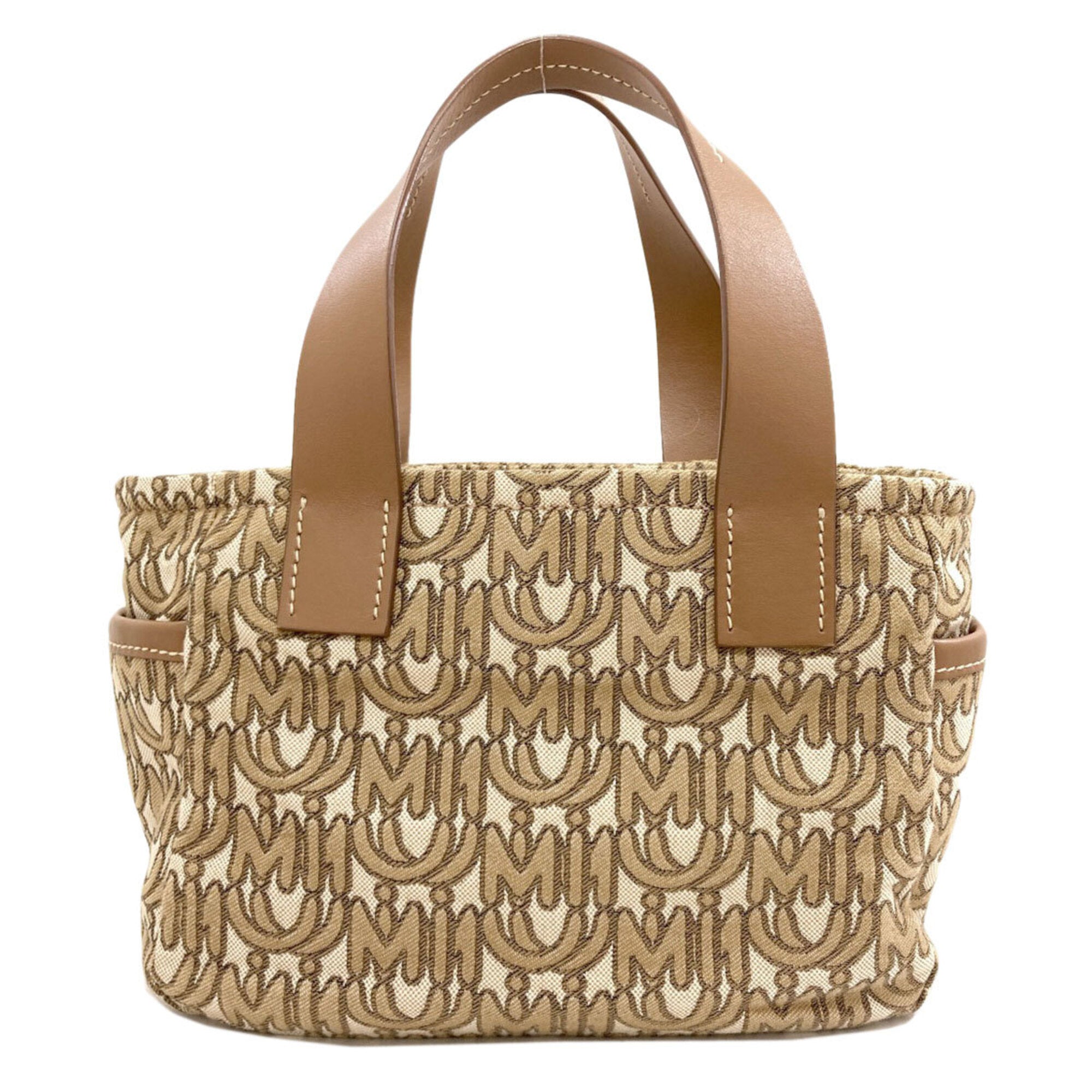 Miu Miu Brown Canvas Handbag (Pre-Owned)