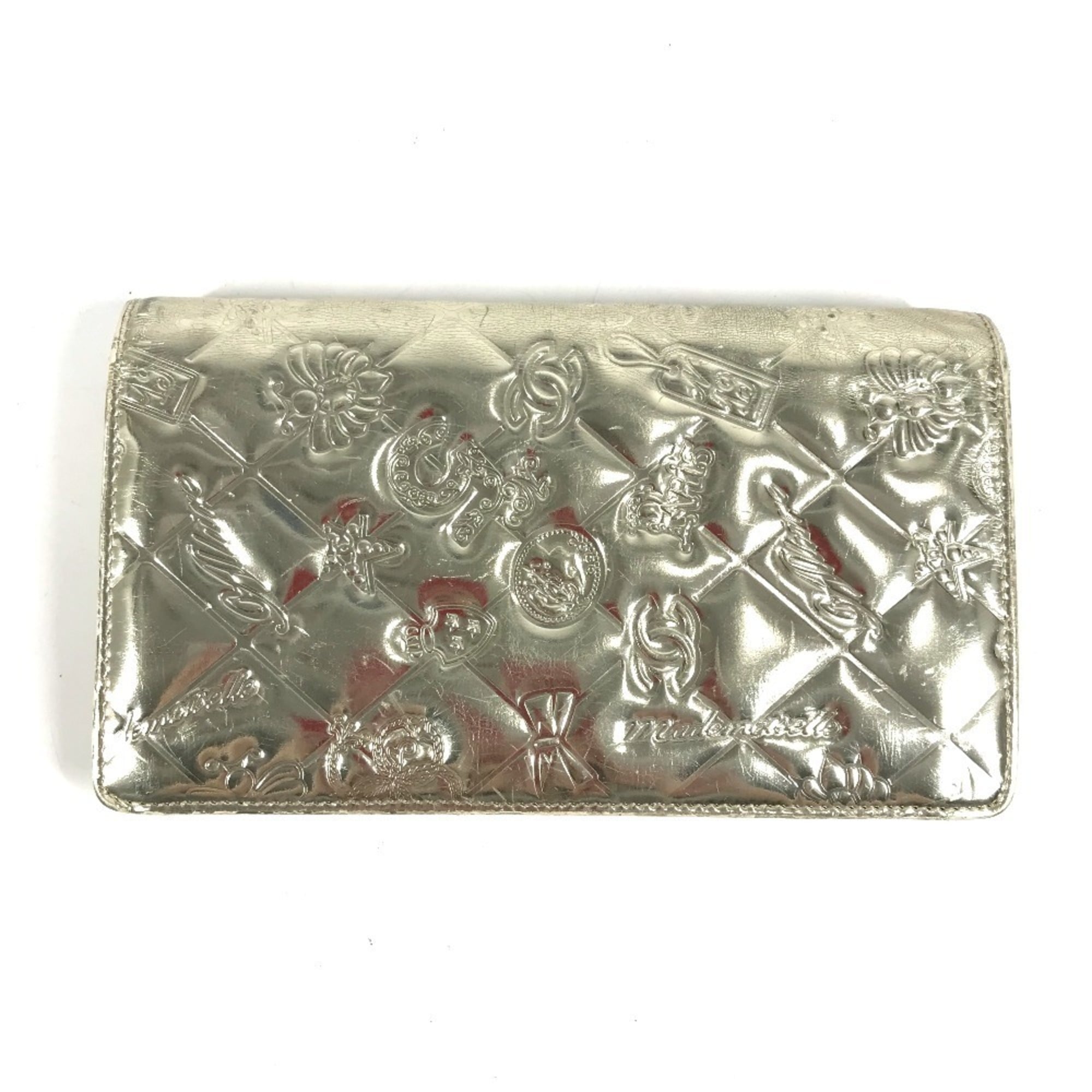 Chanel Gold Leather Long Wallet (Bi-Fold) (Pre-Owned)