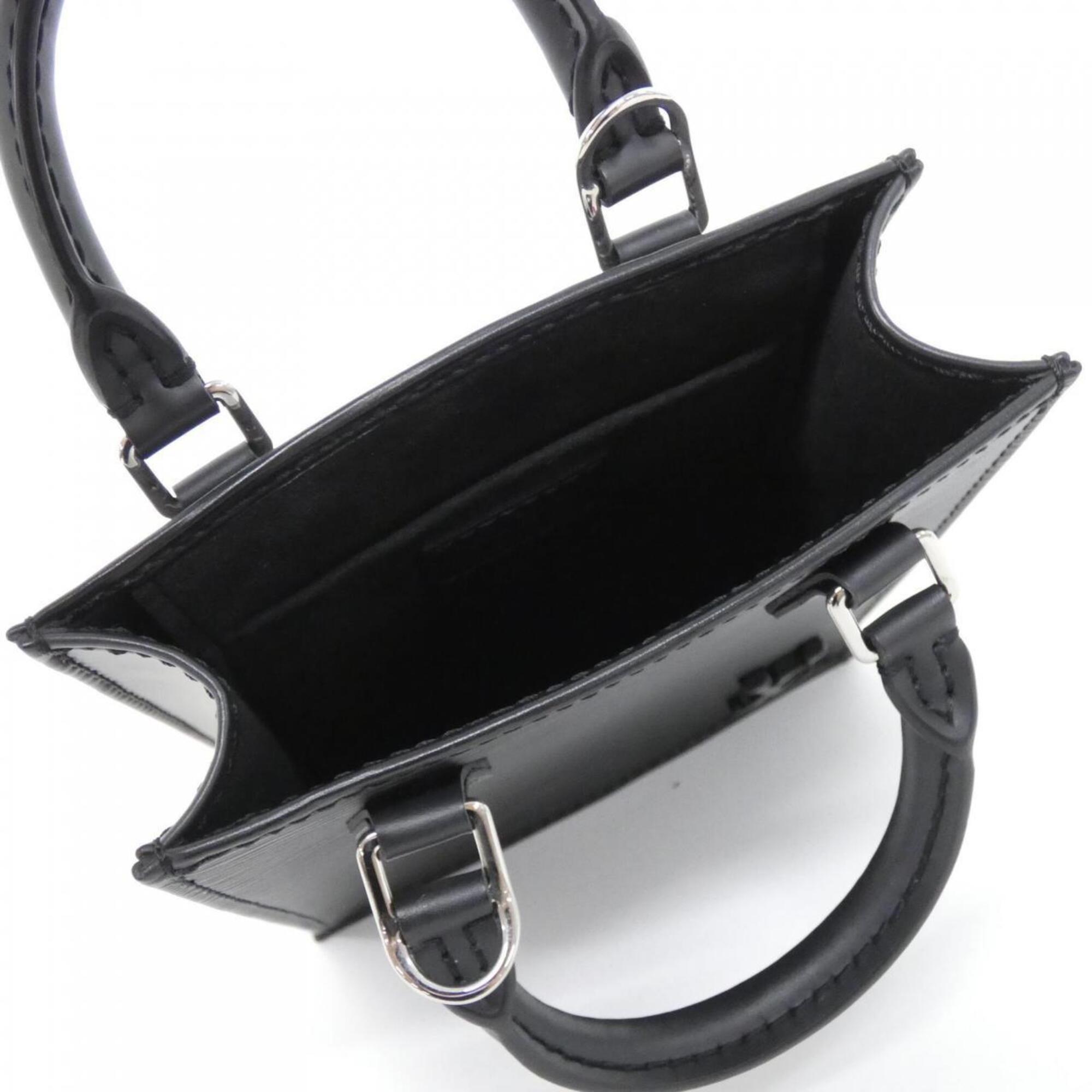Louis Vuitton Black Leather Handbag (Pre-Owned)