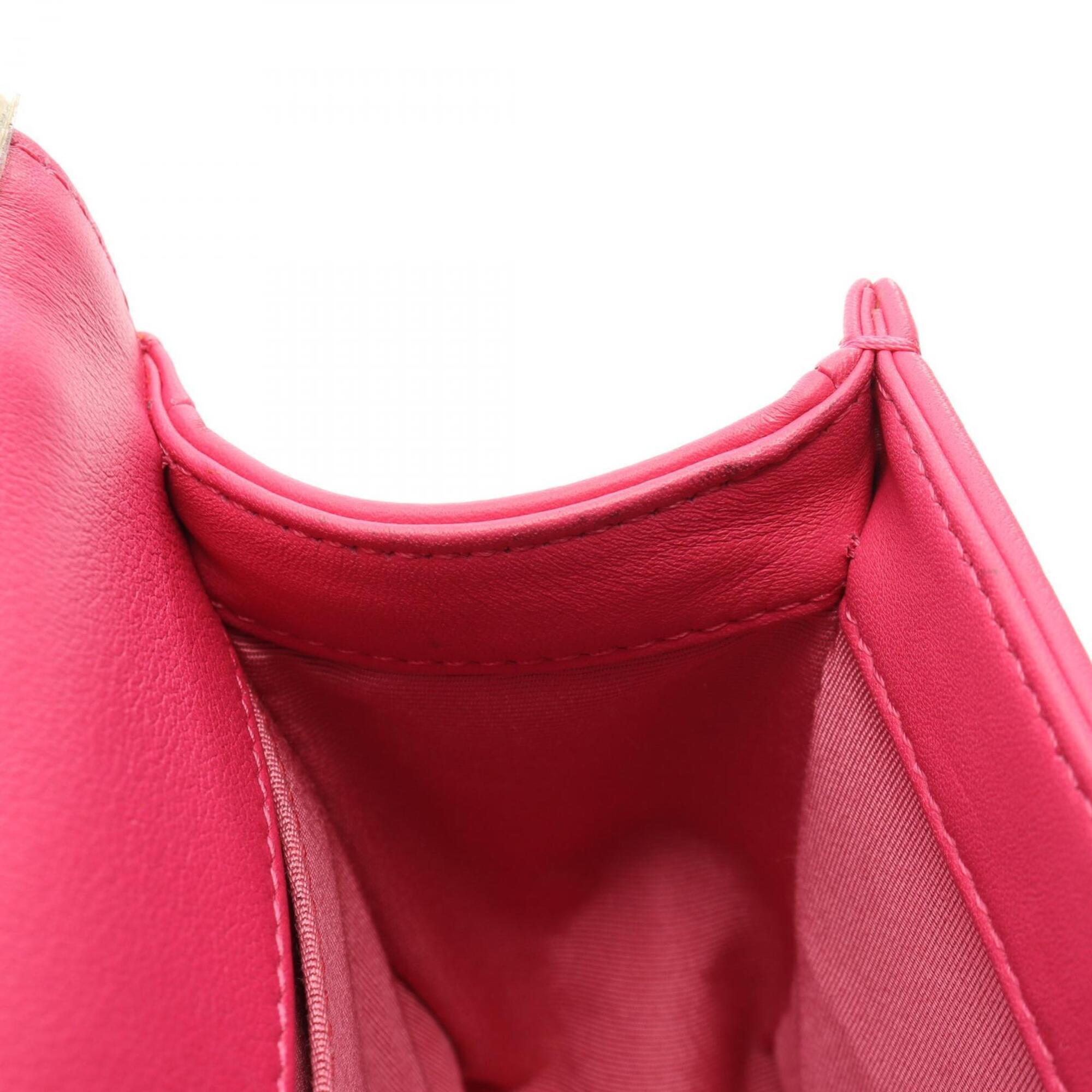 Chanel Pink Leather Handbag Shoulder Bag (Pre-Owned)