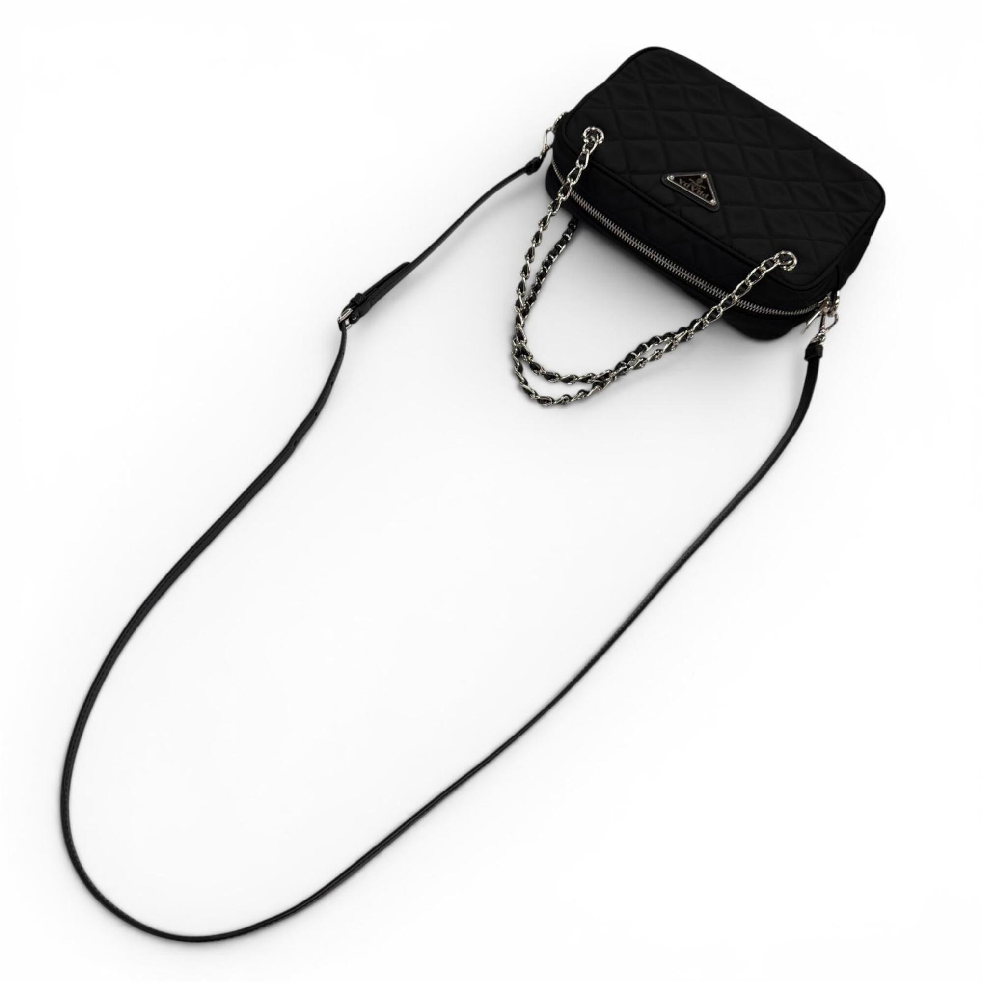 Prada Black Leather Handbag Shoulder Bag (Pre-Owned)