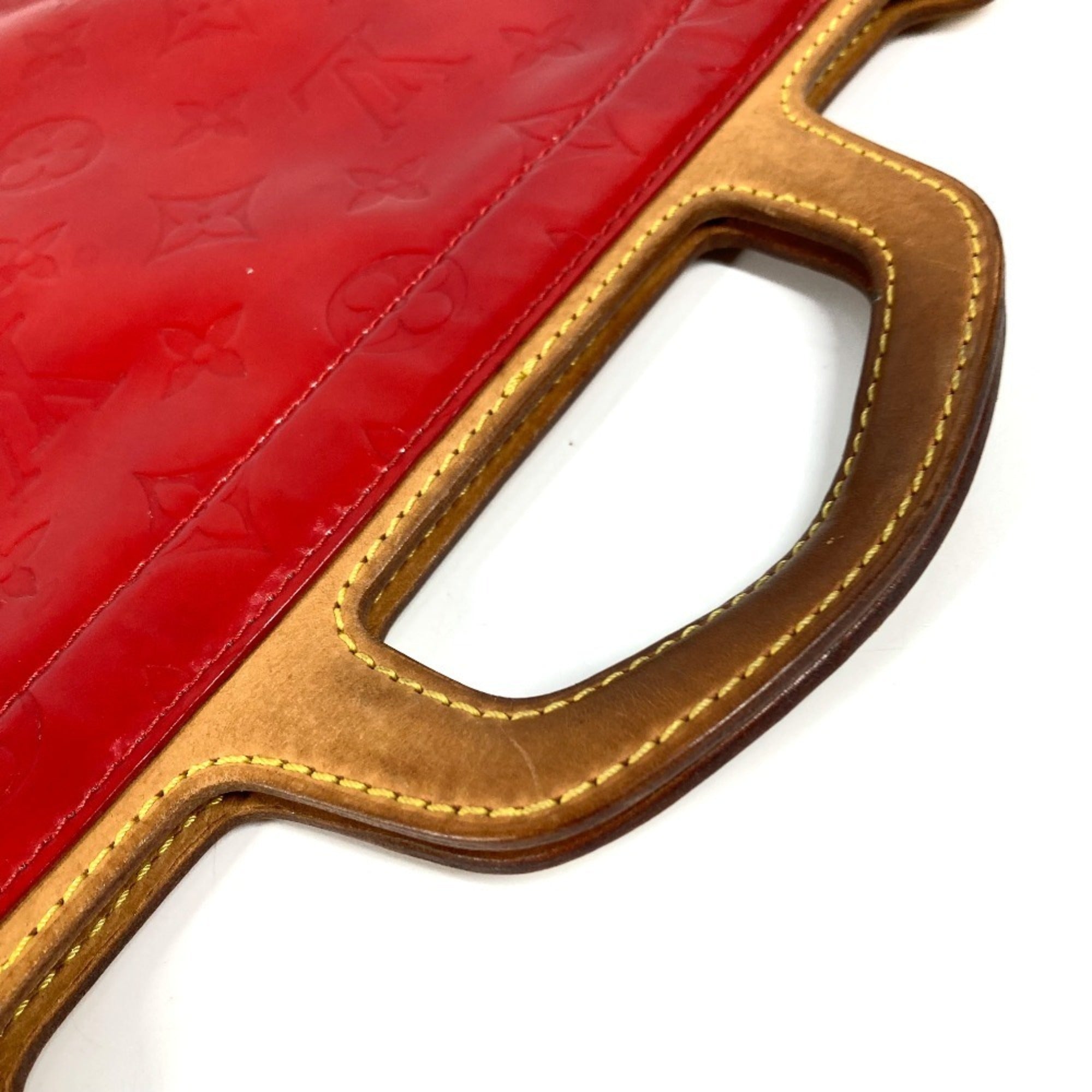 Louis Vuitton Galle Red Color Monogram Vernis Handbag (Pre-Owned)