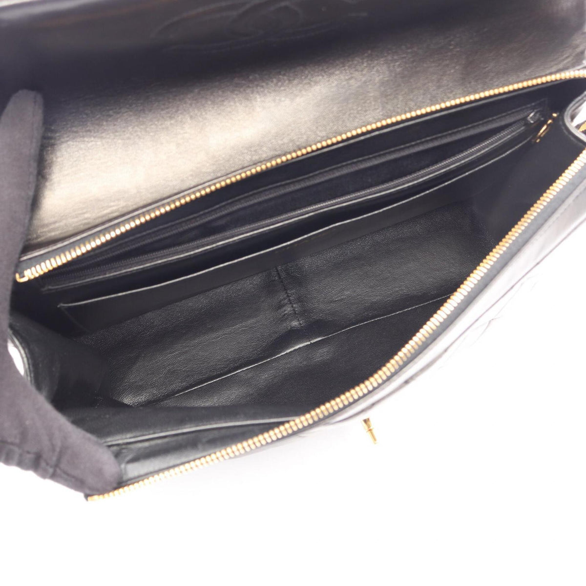 Chanel Matelasse Black Leather Backpack Handbag (Pre-Owned)