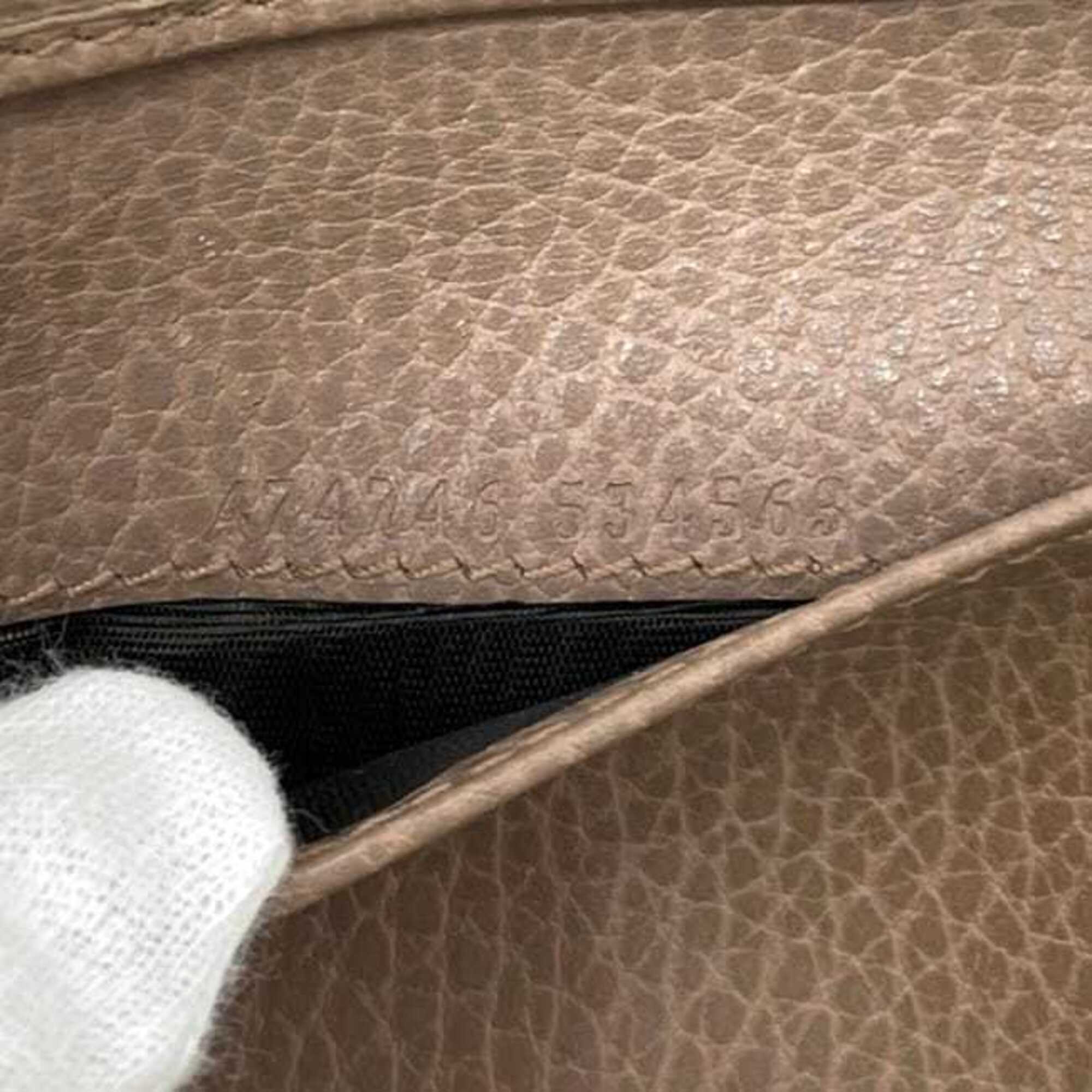 Gucci Beige Leather Wallet (Tri-Fold) (Pre-Owned)