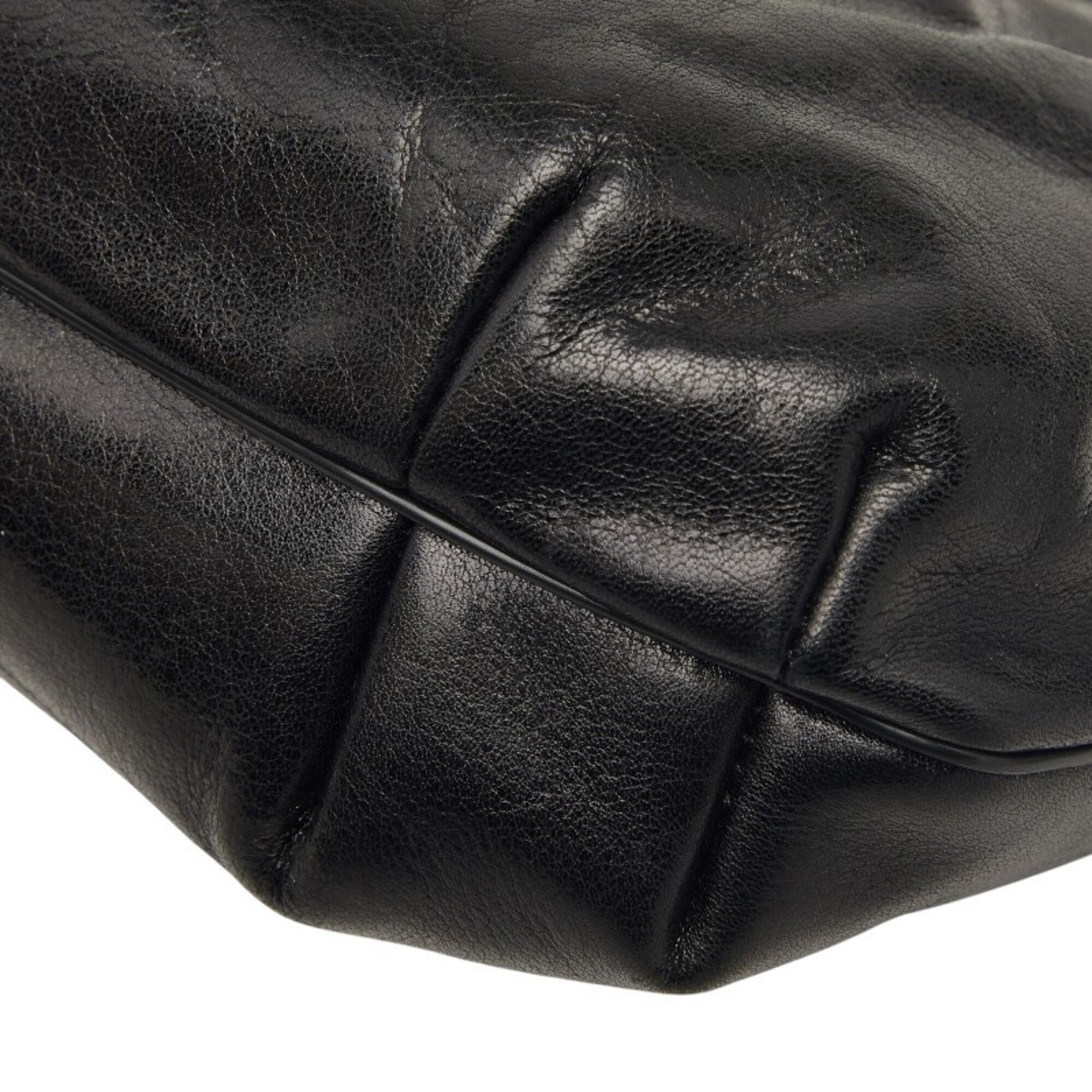 Christian Dior Black Leather Shoulder Bag (Pre-Owned)