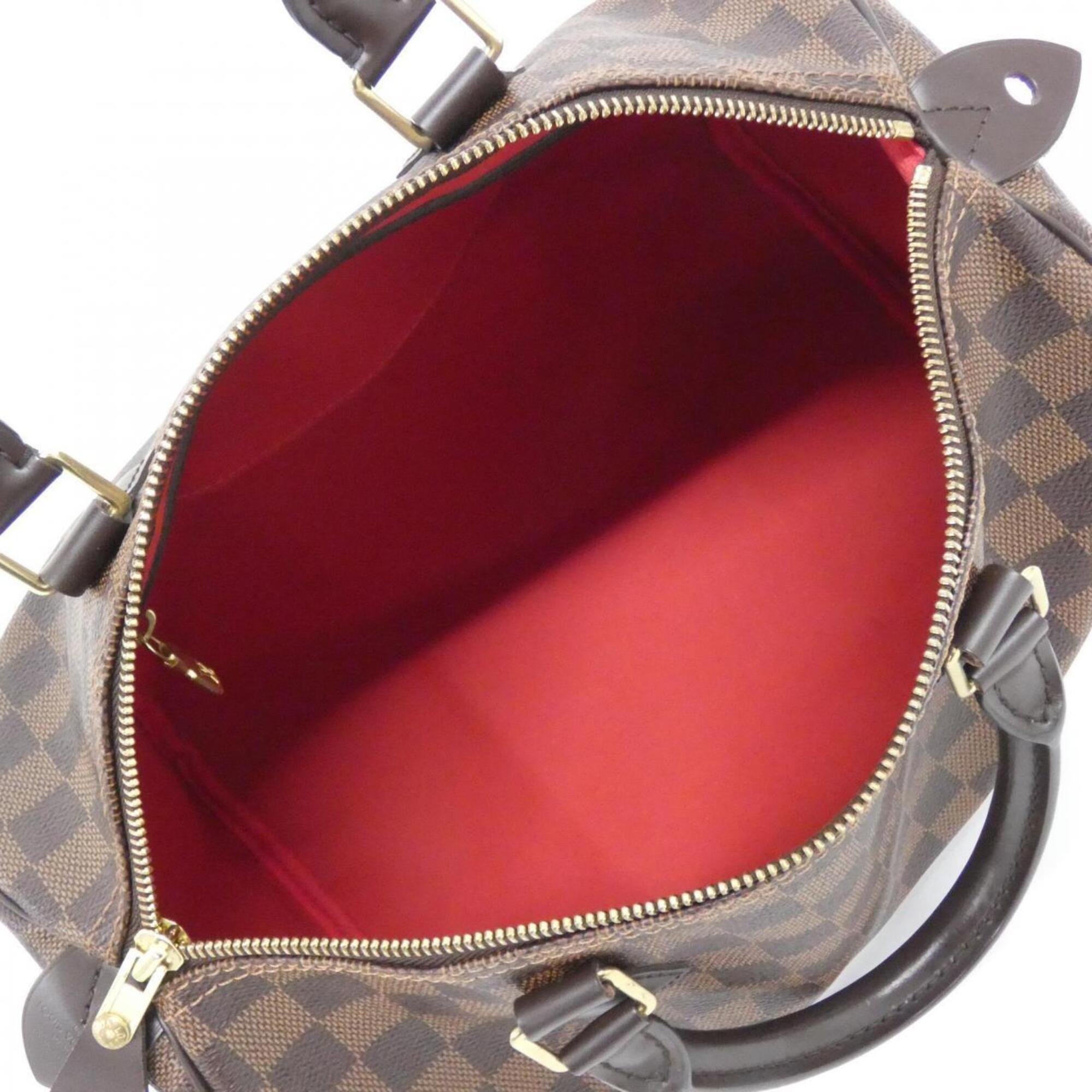 Louis Vuitton Damier Canvas Ebene Coated Canvas Boston Bag (Pre-Owned)