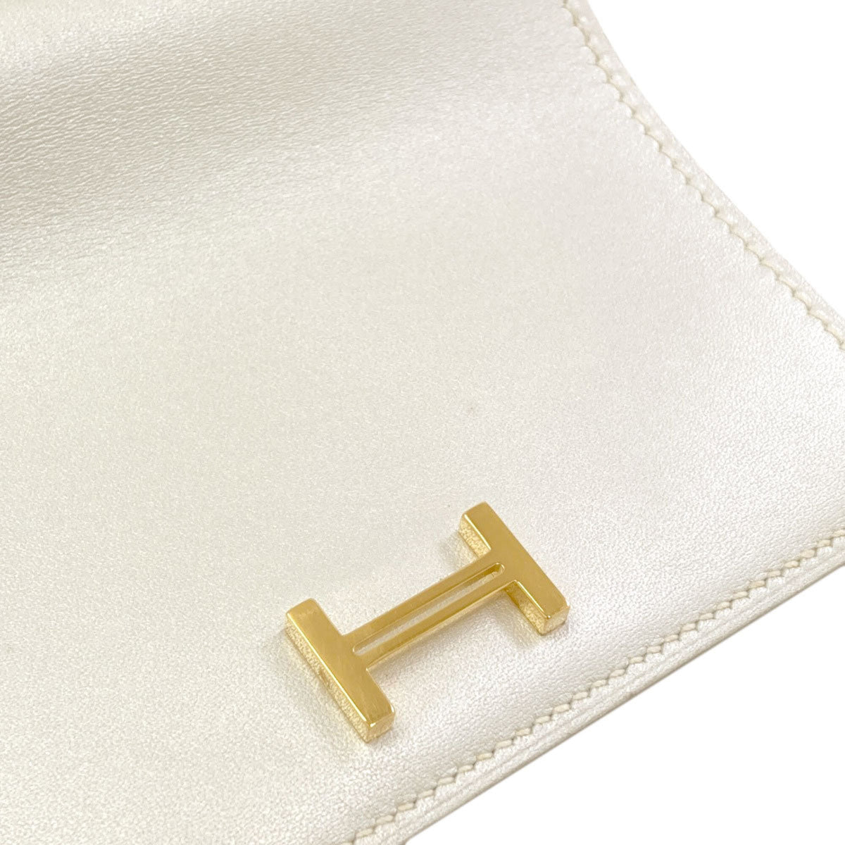 Hermes Silver Box Calf Leather Wallet (Bi-Fold) (Pre-Owned)