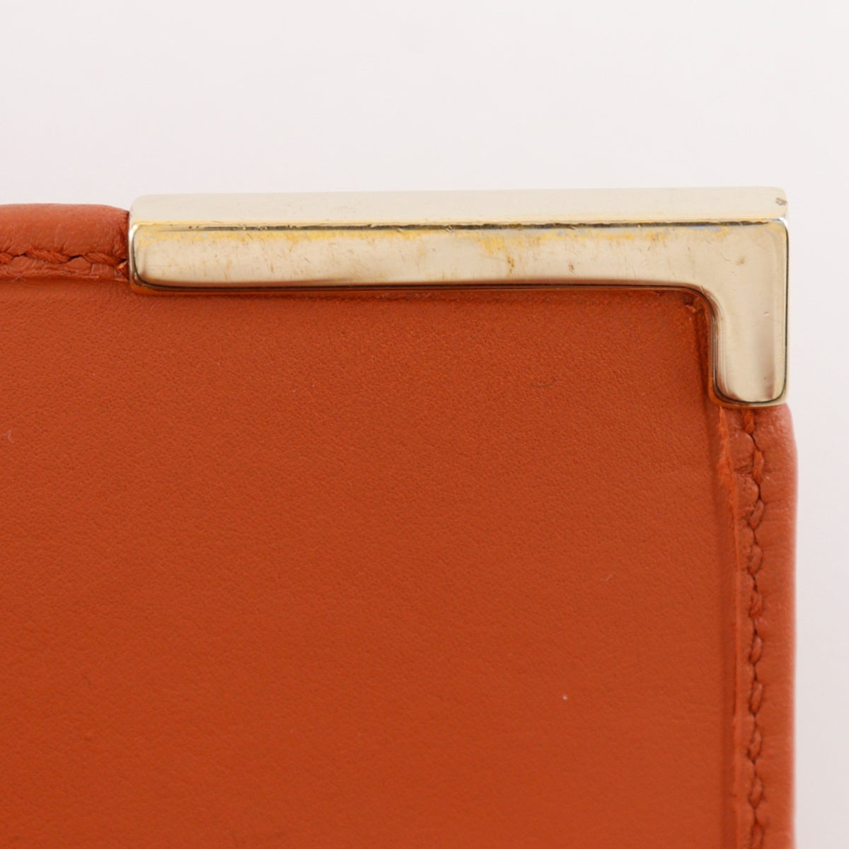 Gucci Orange Leather Chain/Shoulder Wallet (Pre-Owned)