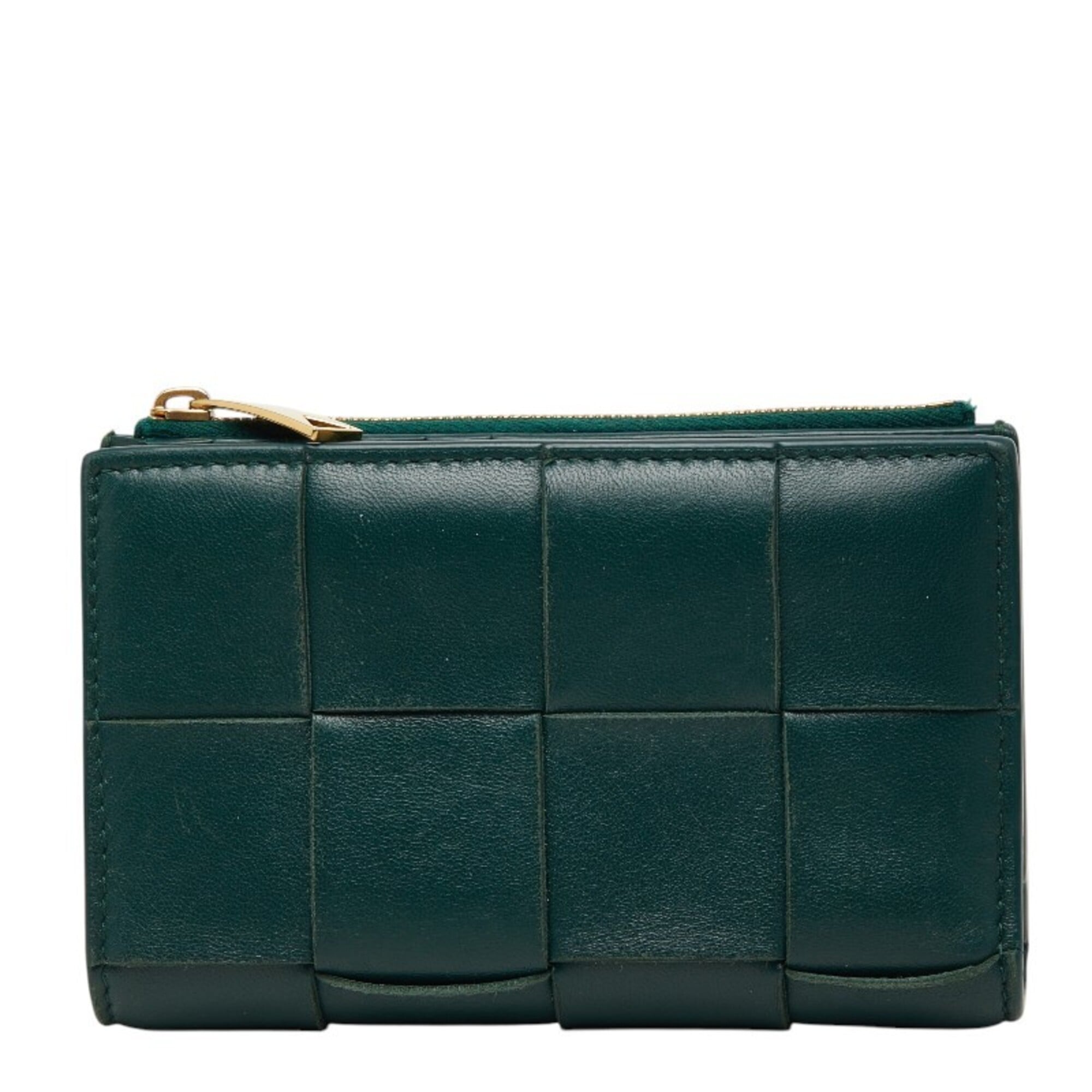 Bottega Veneta Green Leather Wallet (Bi-Fold) (Pre-Owned)