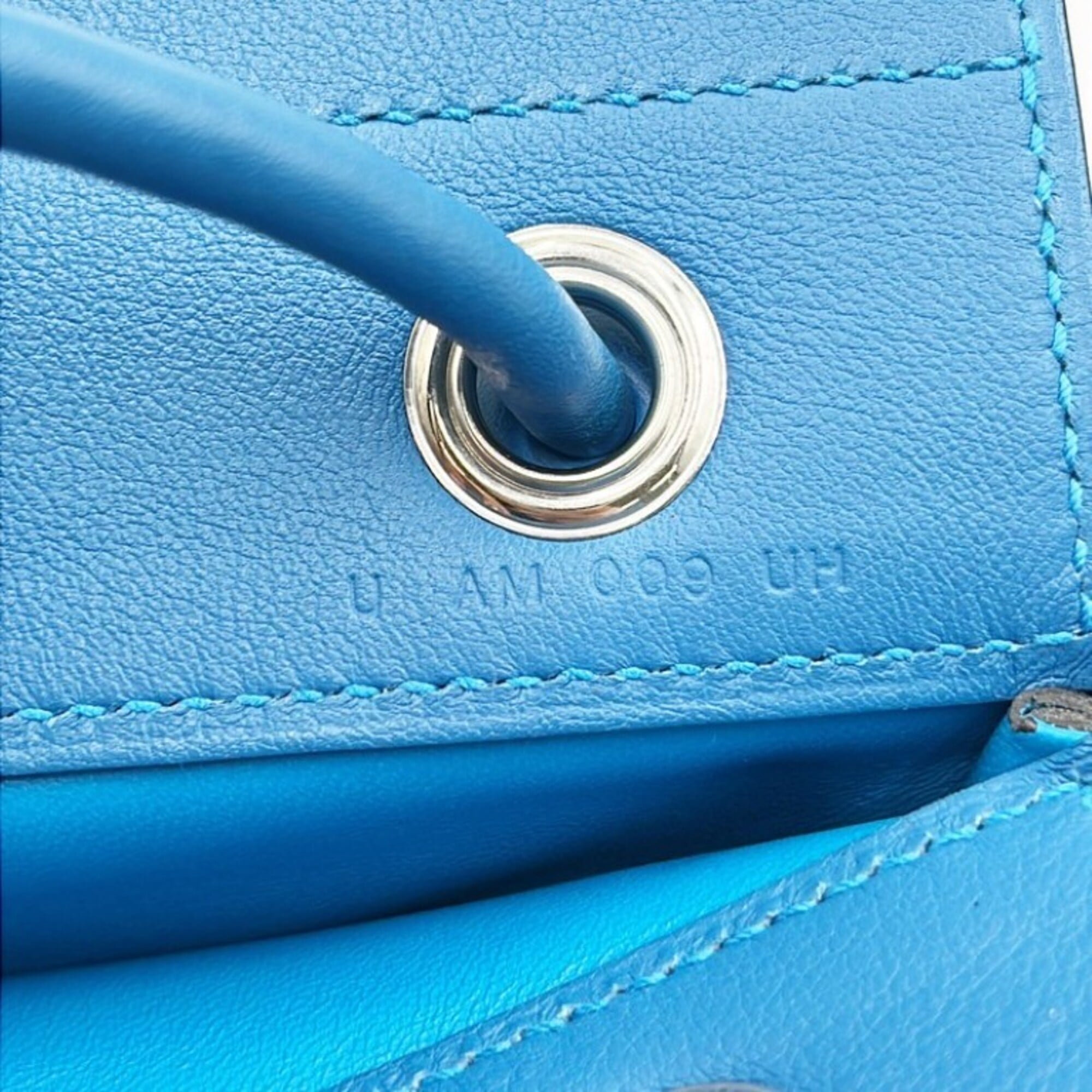 Hermes Blue Swift Leather Pochette Shoulder Bag (Pre-Owned)