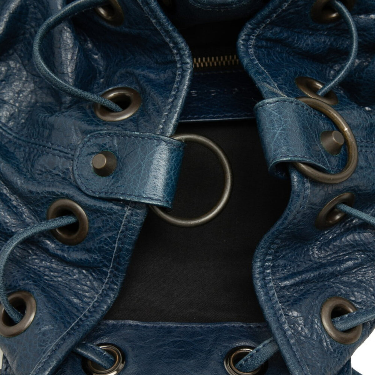 Balenciaga Navy Leather Handbag Shoulder Bag (Pre-Owned)