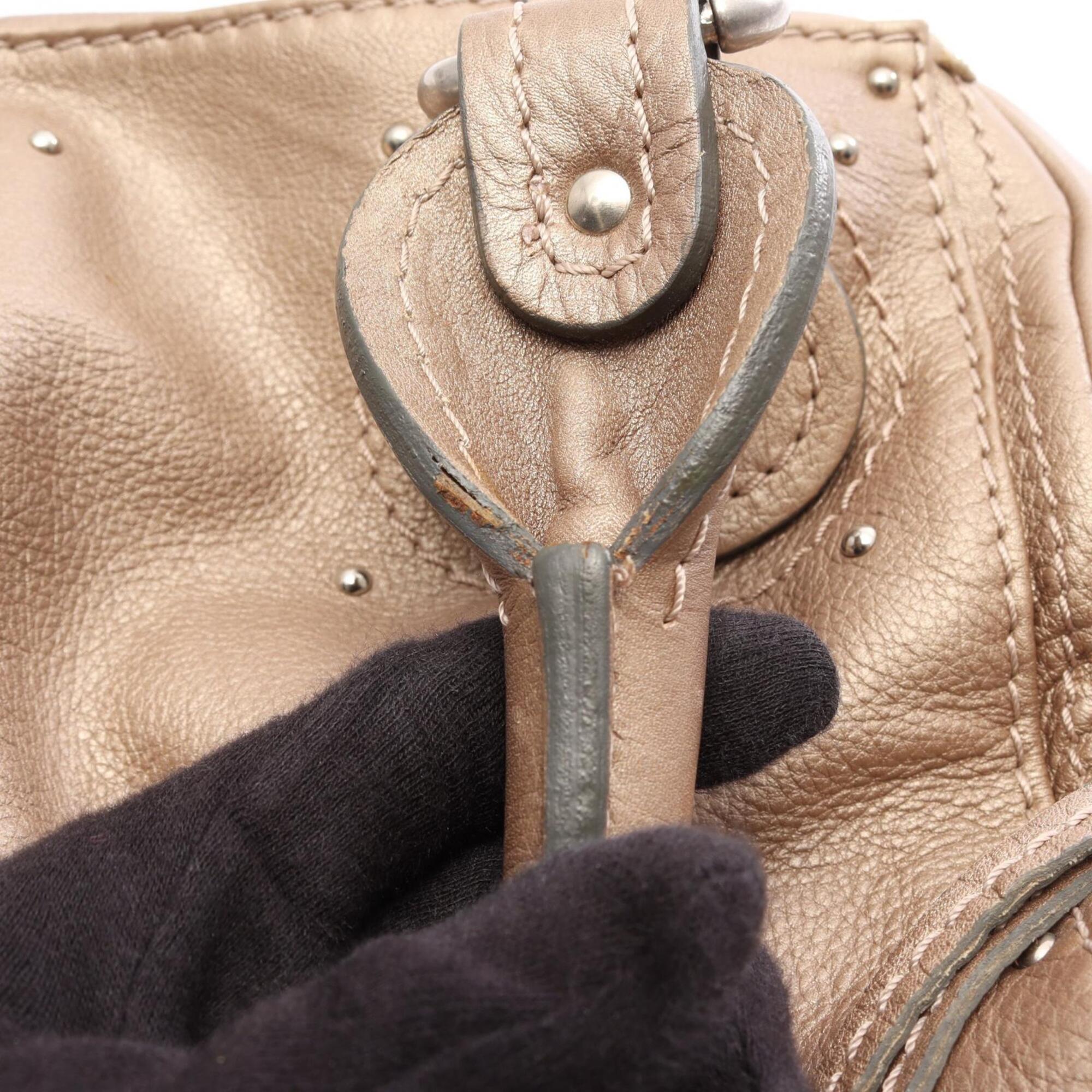 Chloé Gold Leather Handbag (Pre-Owned)