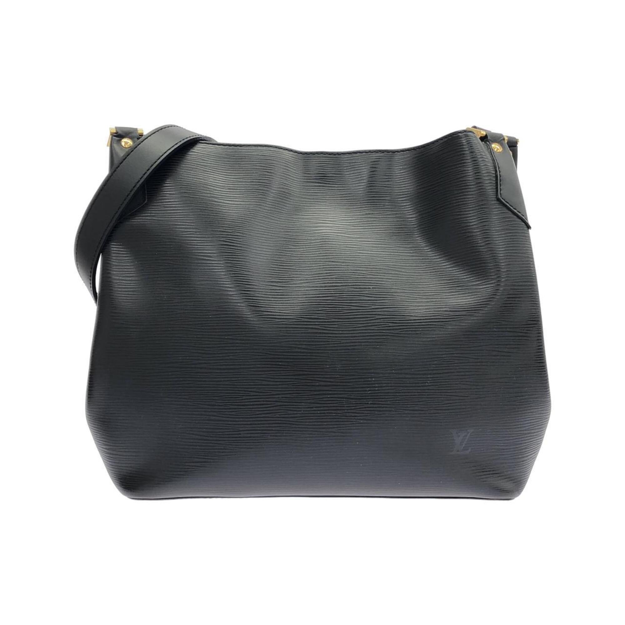 Louis Vuitton Black Leather Shoulder Bag (Pre-Owned)