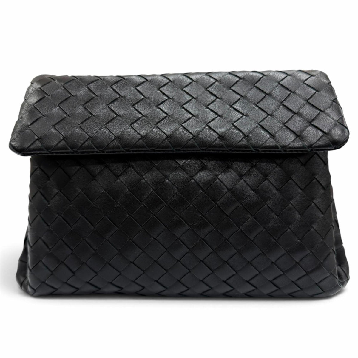 Bottega Veneta Black Leather Clutch Bag (Pre-Owned)