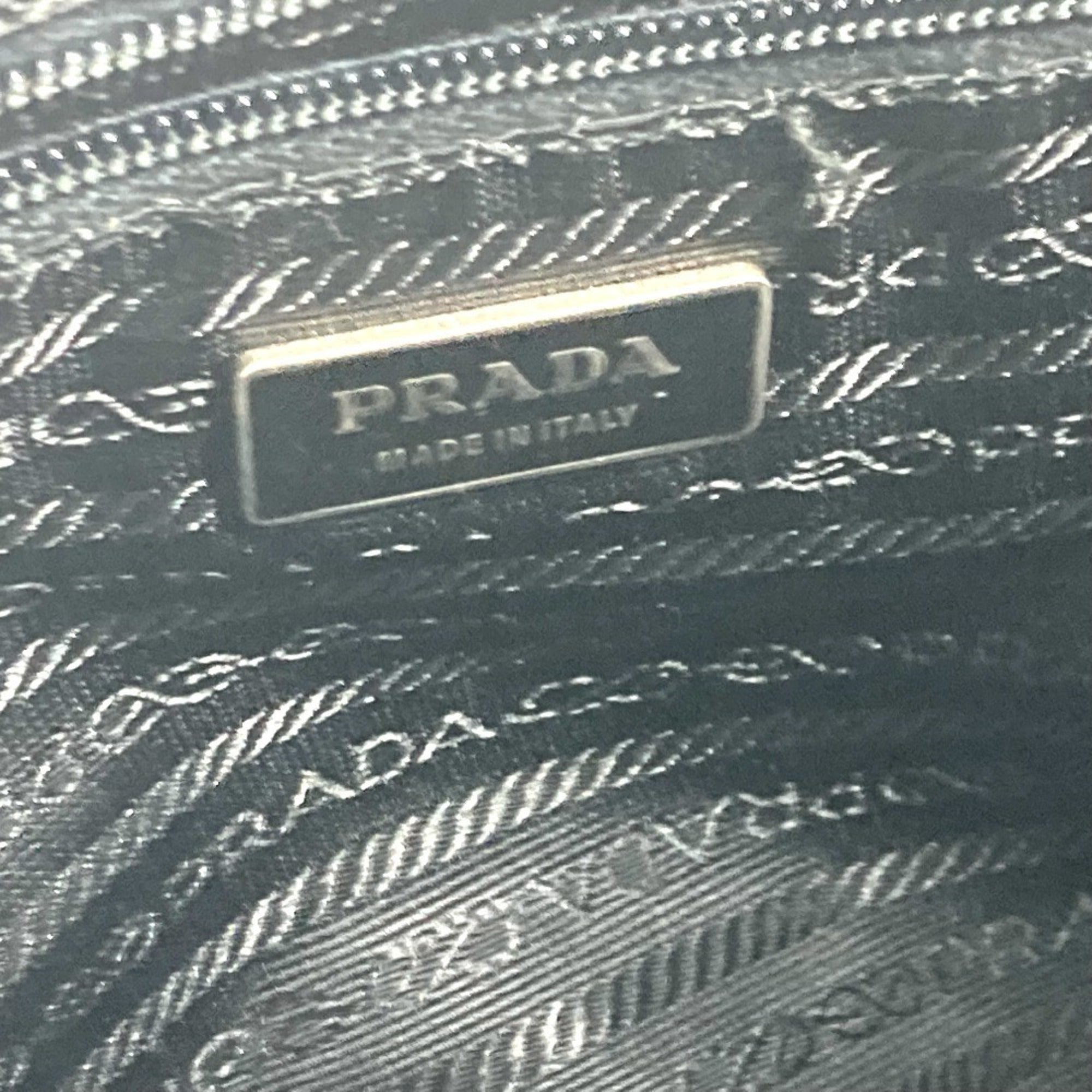 Prada Beige Red Color Leather Canvas Boston Bag Shoulder Bag (Pre-Owned)