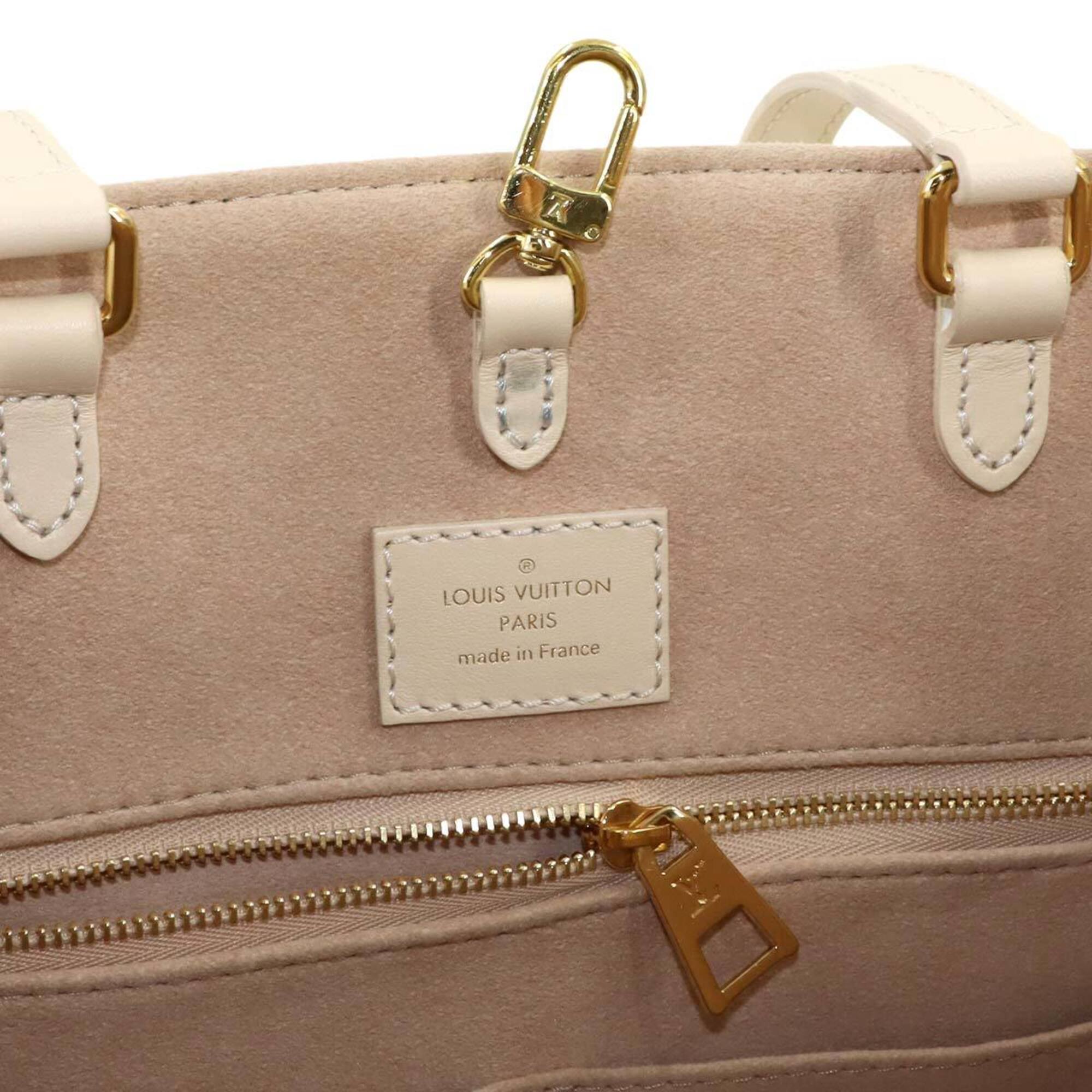 Louis Vuitton Cream Monogram Empreinte Handbag Tote Bag (Pre-Owned)