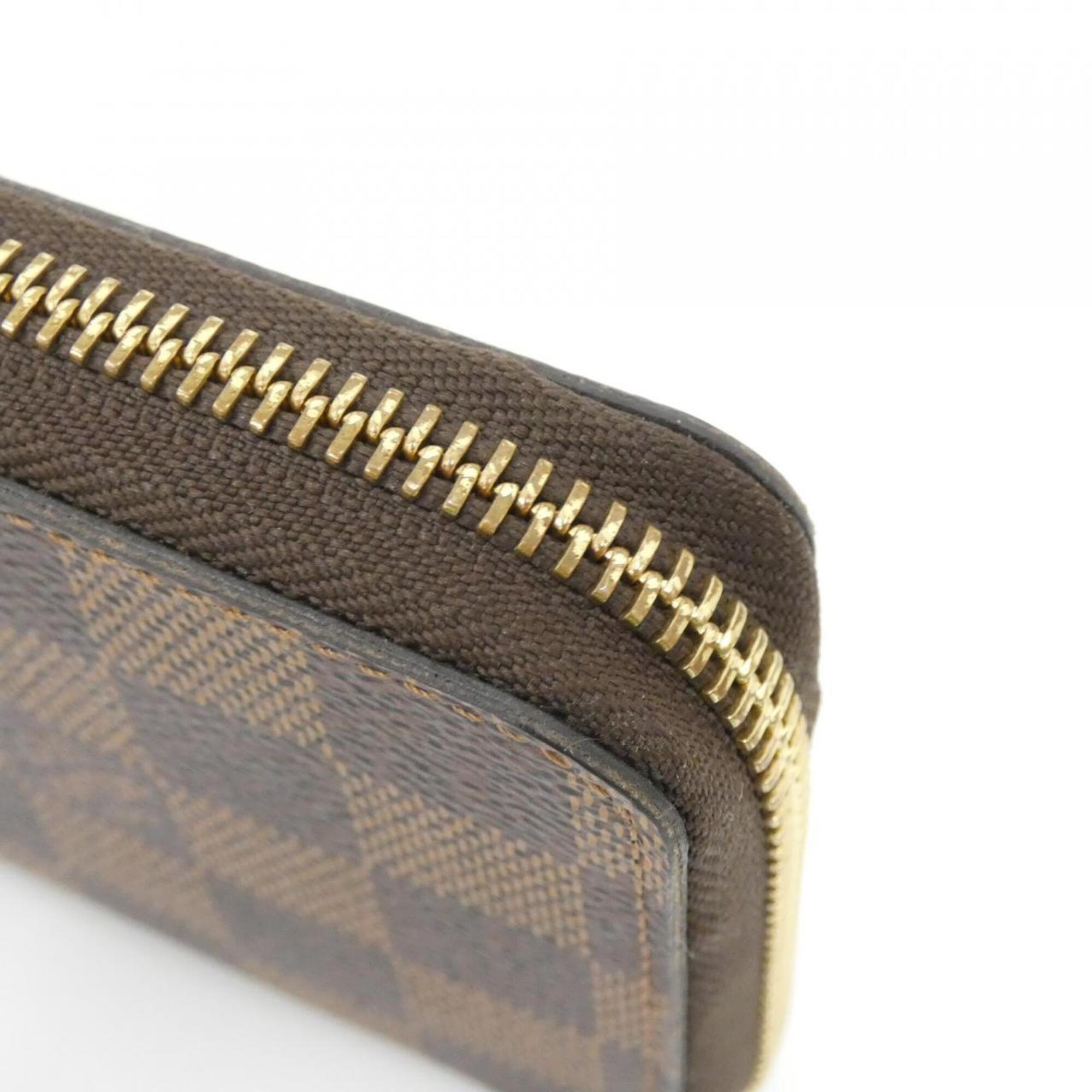 Louis Vuitton Damier Ebene Coated Canvas Long Wallet (Bi-Fold) (Pre-Owned)