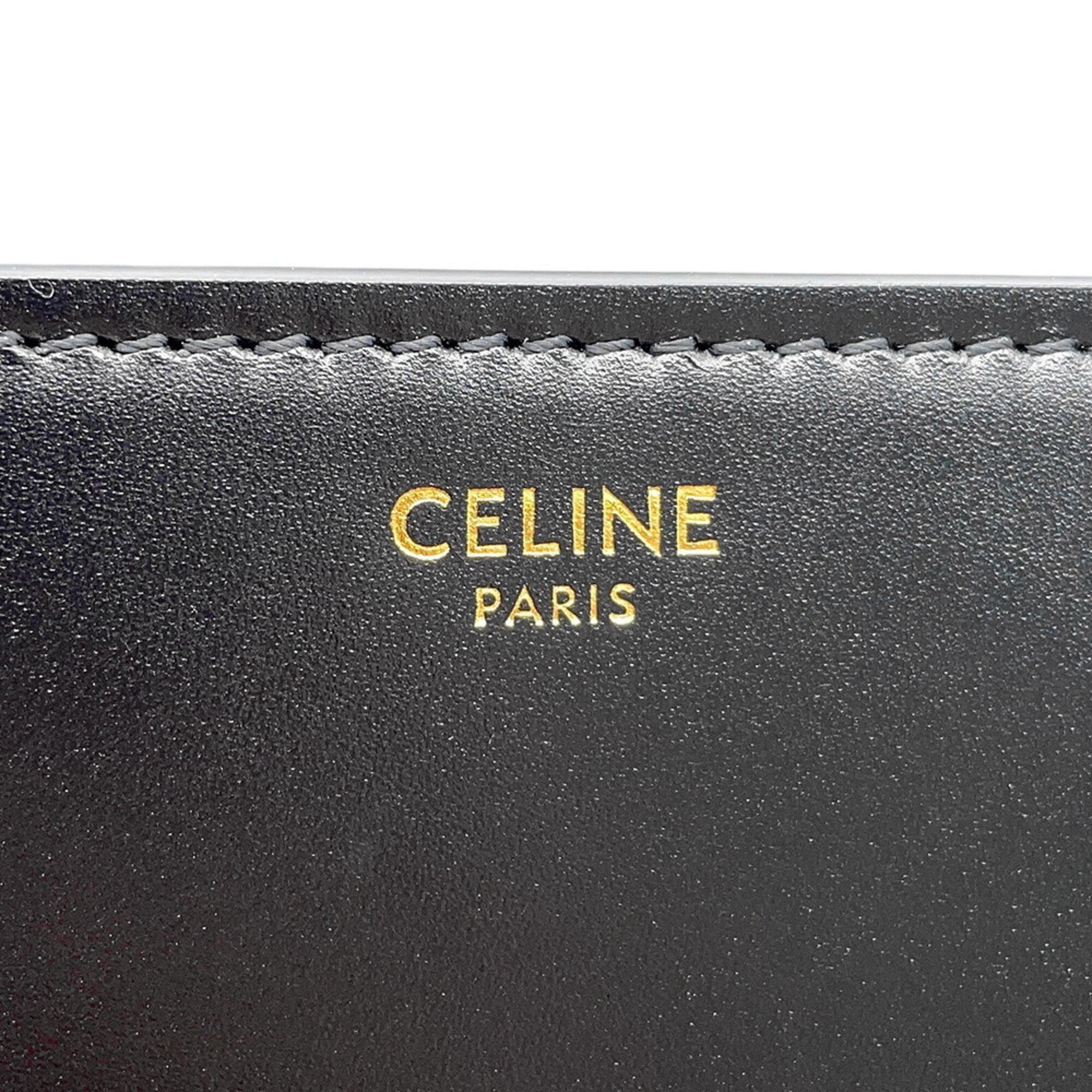 Celine Black Leather Handbag Shoulder Bag (Pre-Owned)