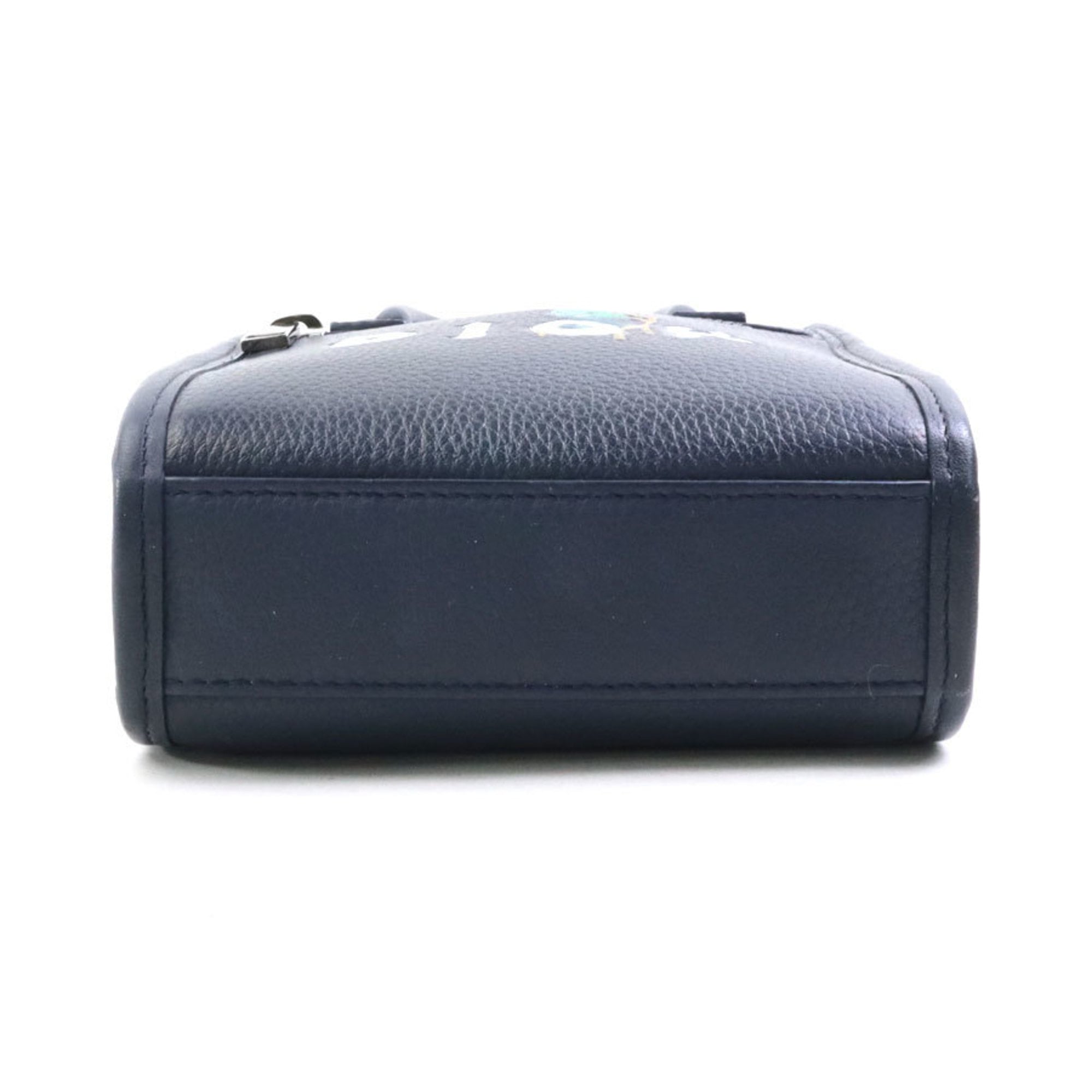 Christian Dior Navy Leather Shoulder Bag (Pre-Owned)