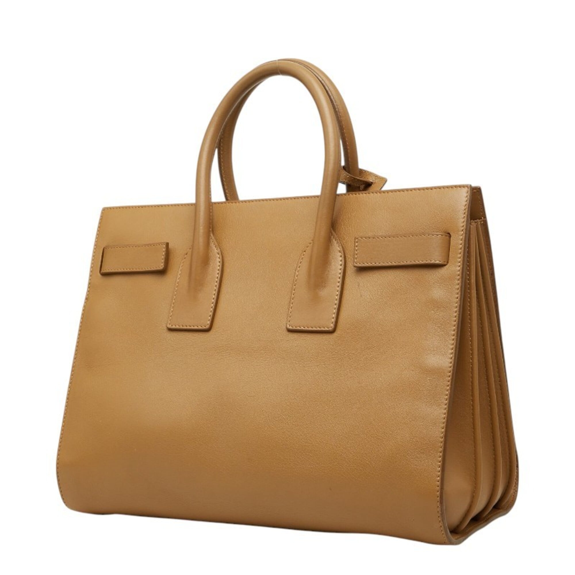 Saint Laurent Brown Leather Handbag Shoulder Bag (Pre-Owned)