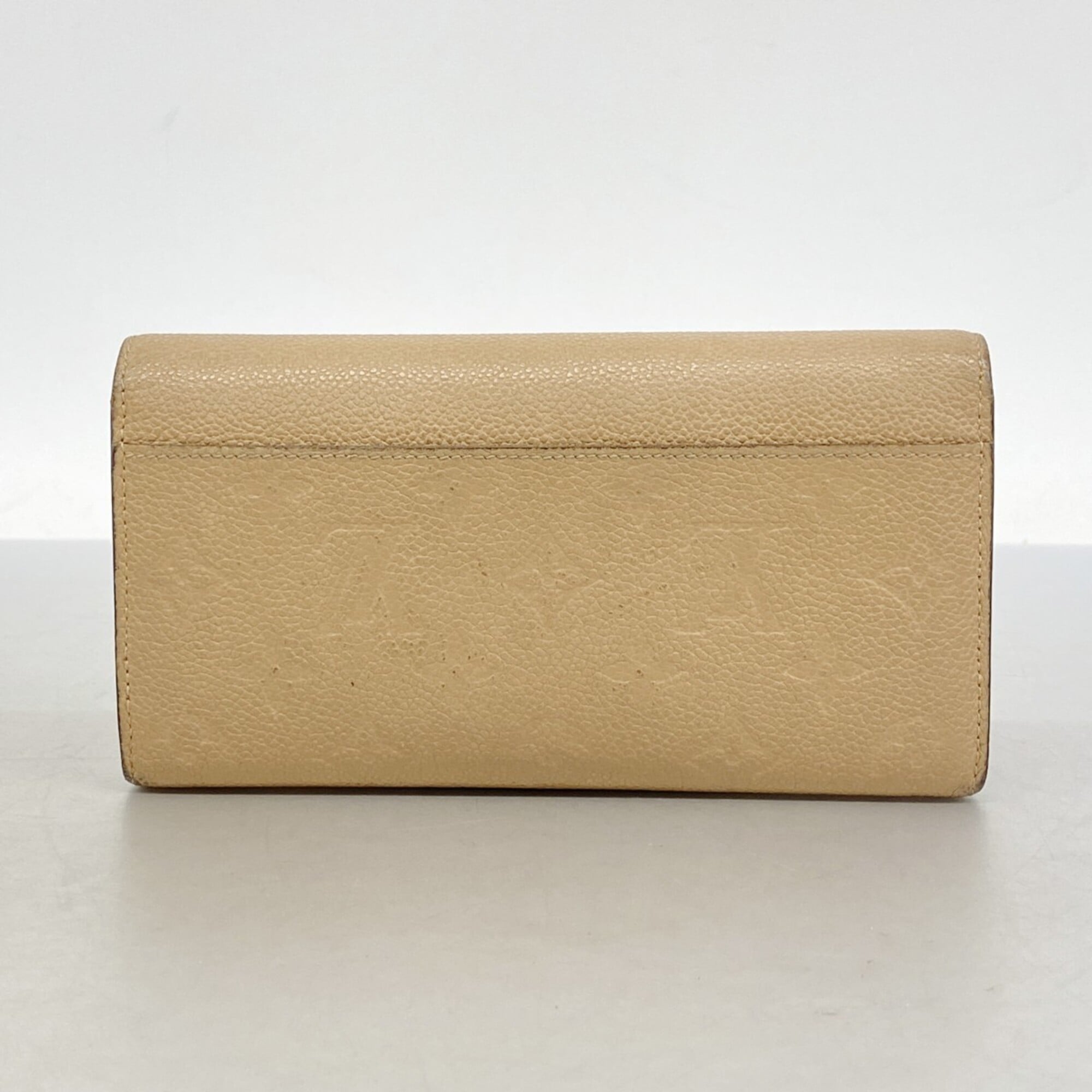 Louis Vuitton Beige Long Wallet (Bi-Fold) (Pre-Owned)