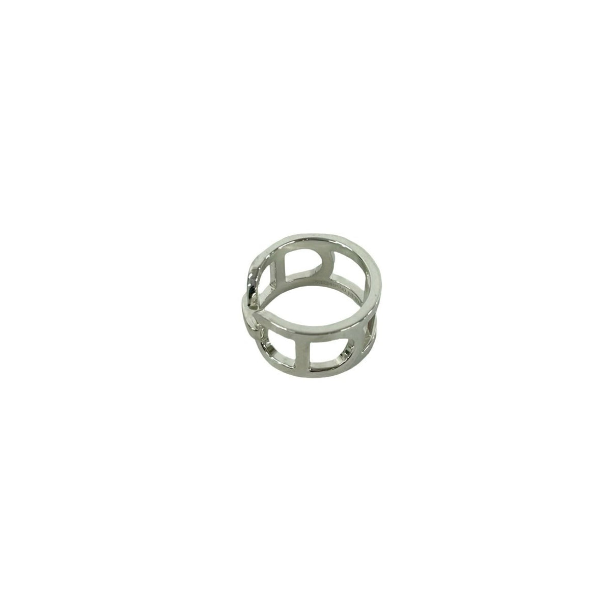 Hermes Silver Silver 925 Band Ring (Pre-Owned)