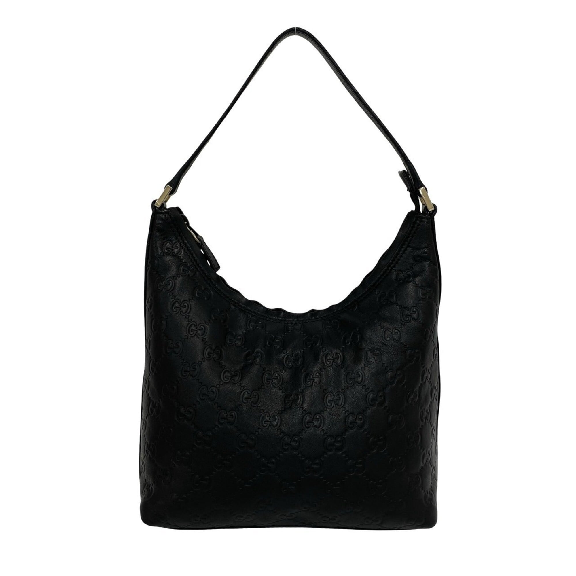 Gucci Black Leather Shoulder Bag Tote Bag (Pre-Owned)
