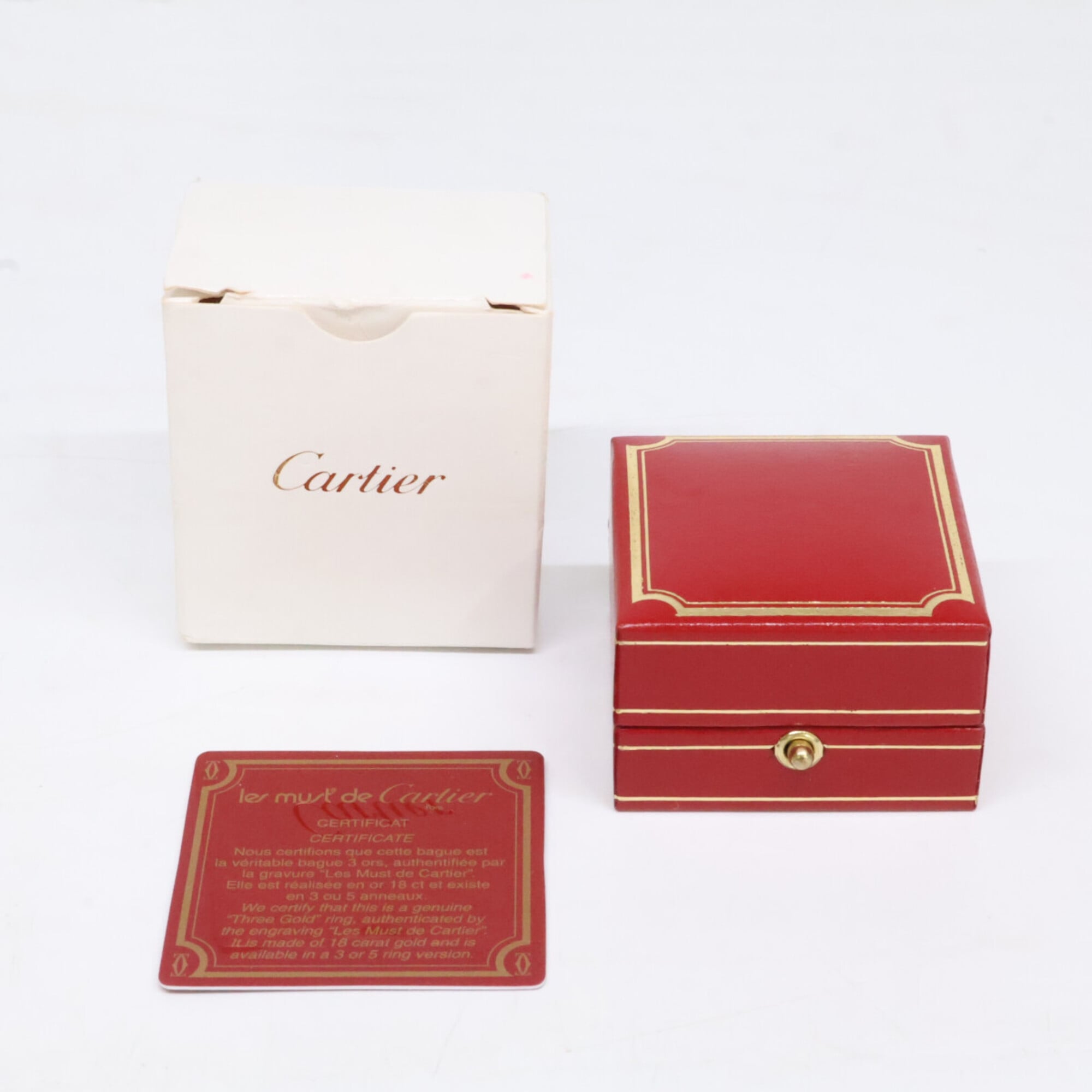 Cartier Pink Gold White Gold Yellow Gold Yellow Gold (18K) Pink Gold (18K) White Gold (18K) Band Ring (Pre-Owned)