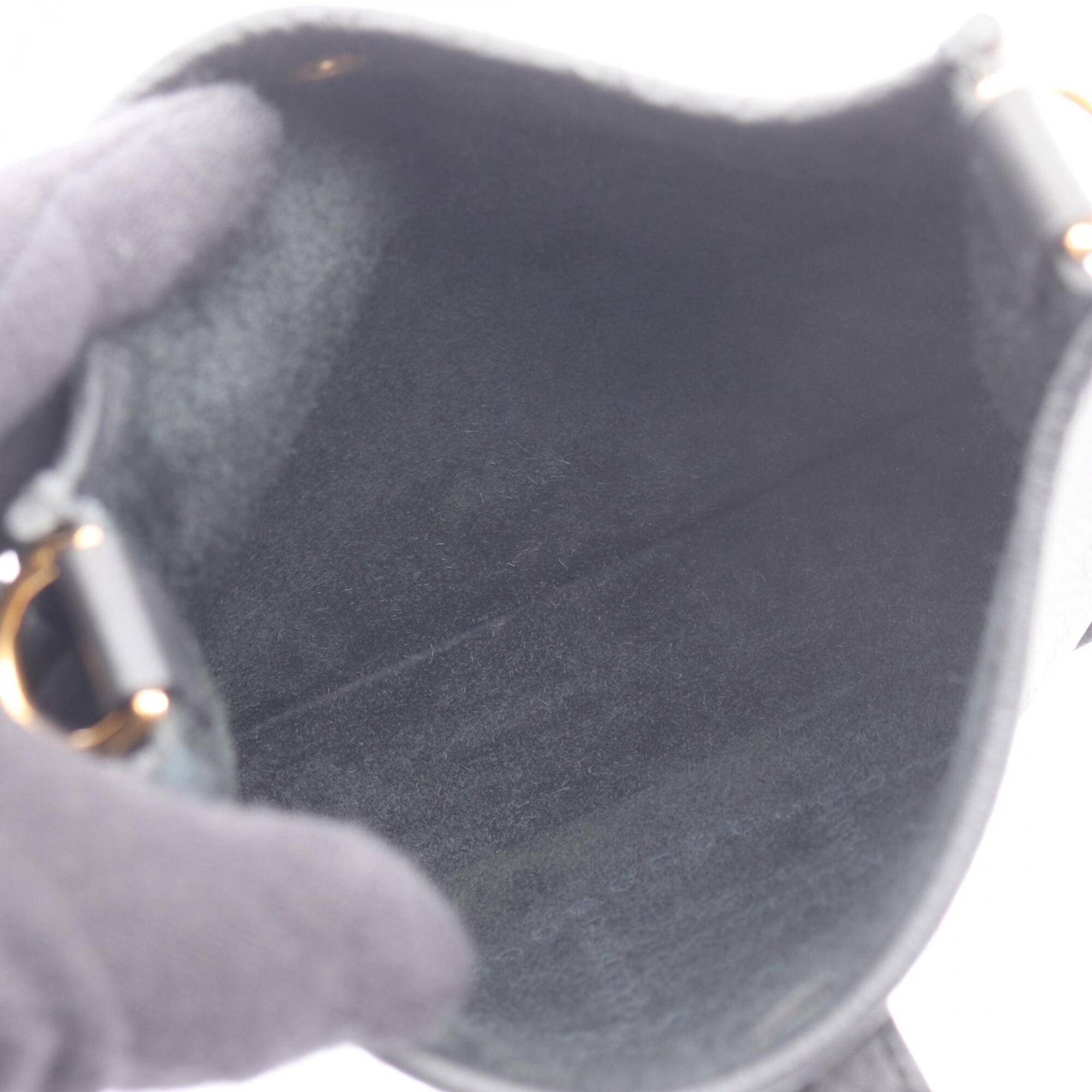 Hermes Mini Black Taurillon Clemence Leather Leather Handbag Shoulder Bag (Pre-Owned)