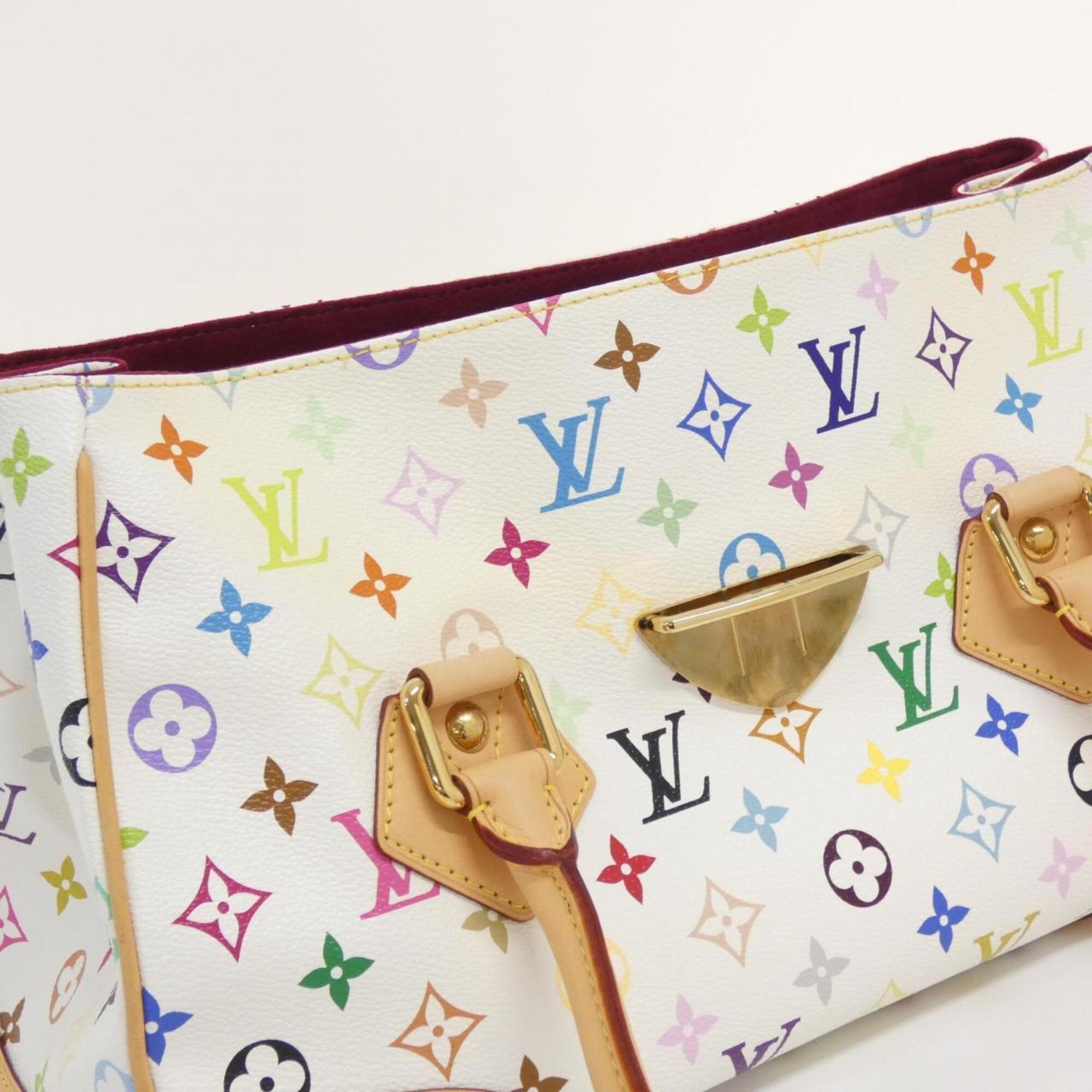 Louis Vuitton Multi-Color White Coated Canvas Handbag (Pre-Owned)