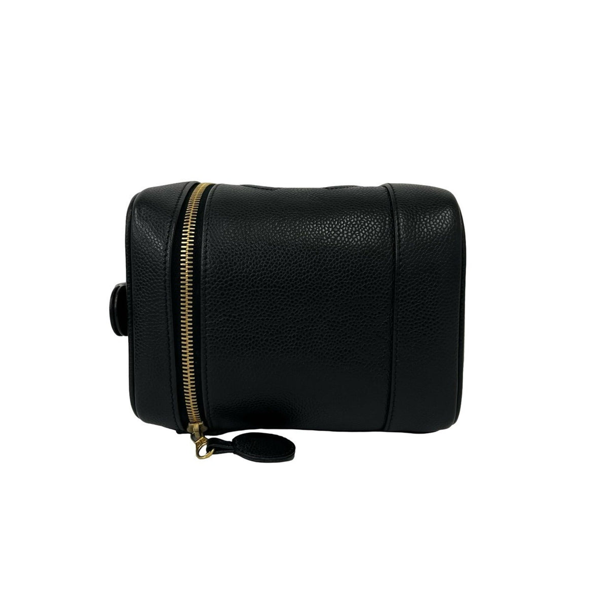 Chanel Black Grained Calfskin Handbag Vanity Bag (Pre-Owned)
