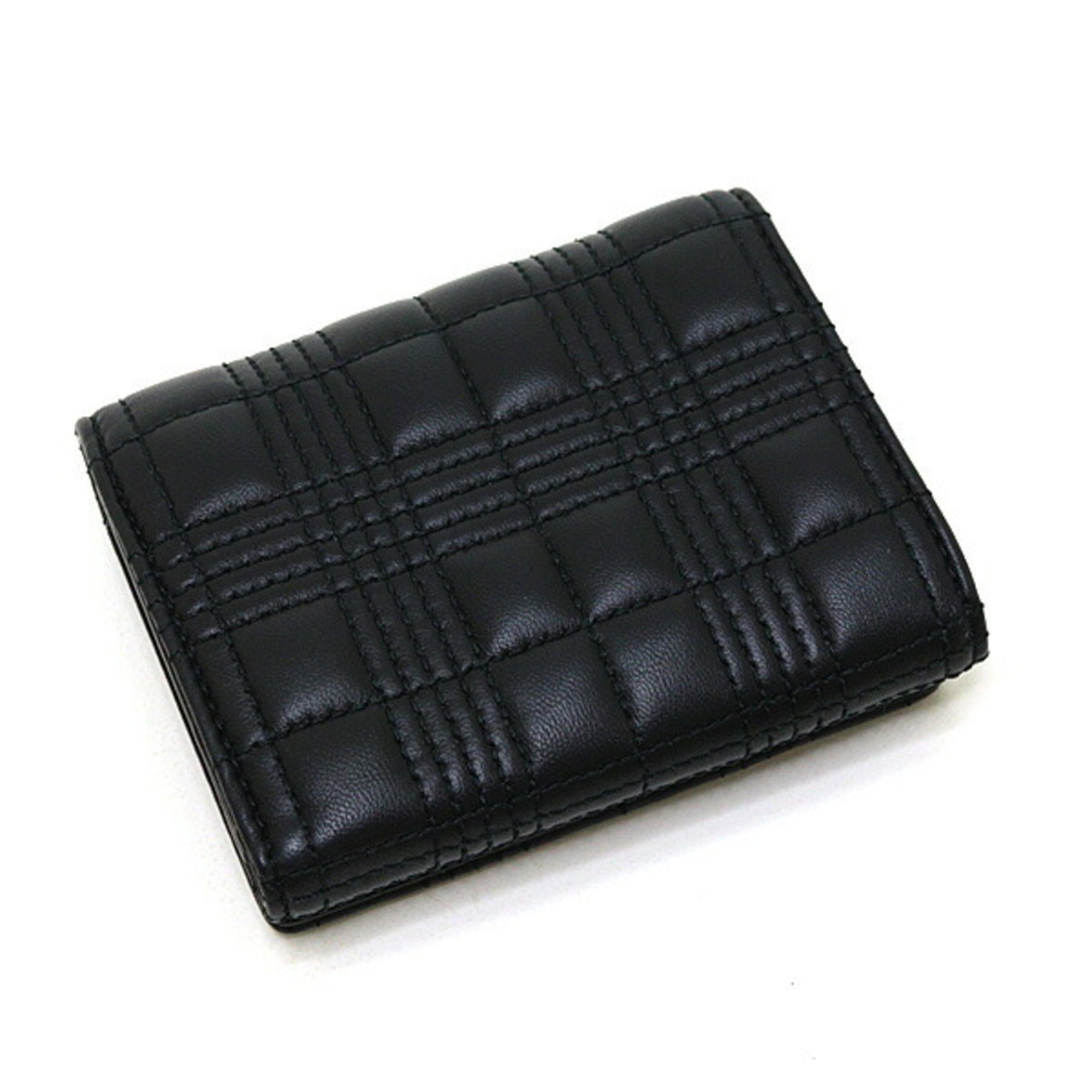 Burberry Black Leather Wallet (Tri-Fold) (Pre-Owned)