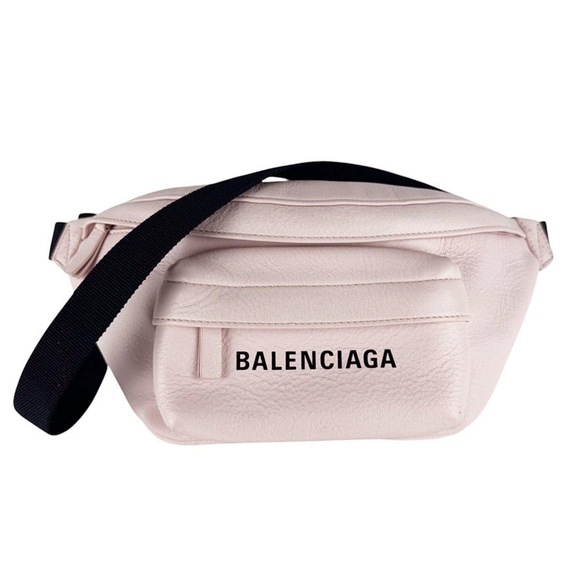Balenciaga Black Light Pink Leather Sling Bag (Pre-Owned)