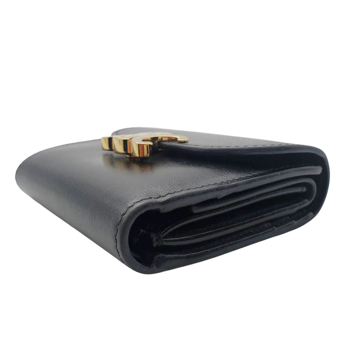 Celine Black Leather Wallet (Bi-Fold) (Pre-Owned)