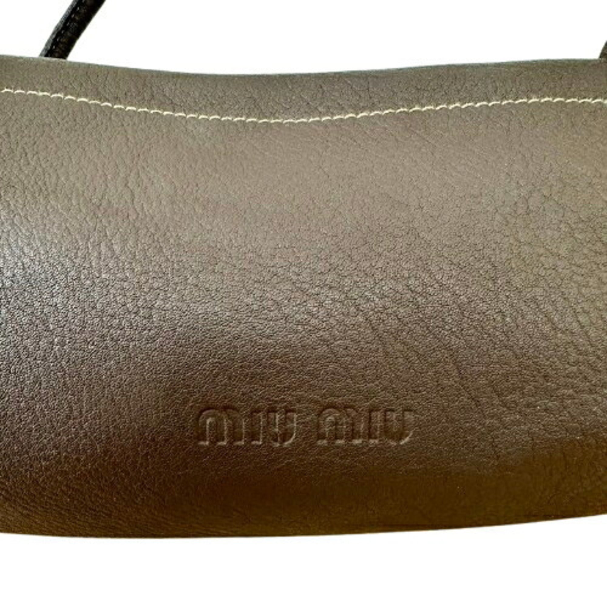 Miu Miu Brown Leather Shoulder Bag (Pre-Owned)