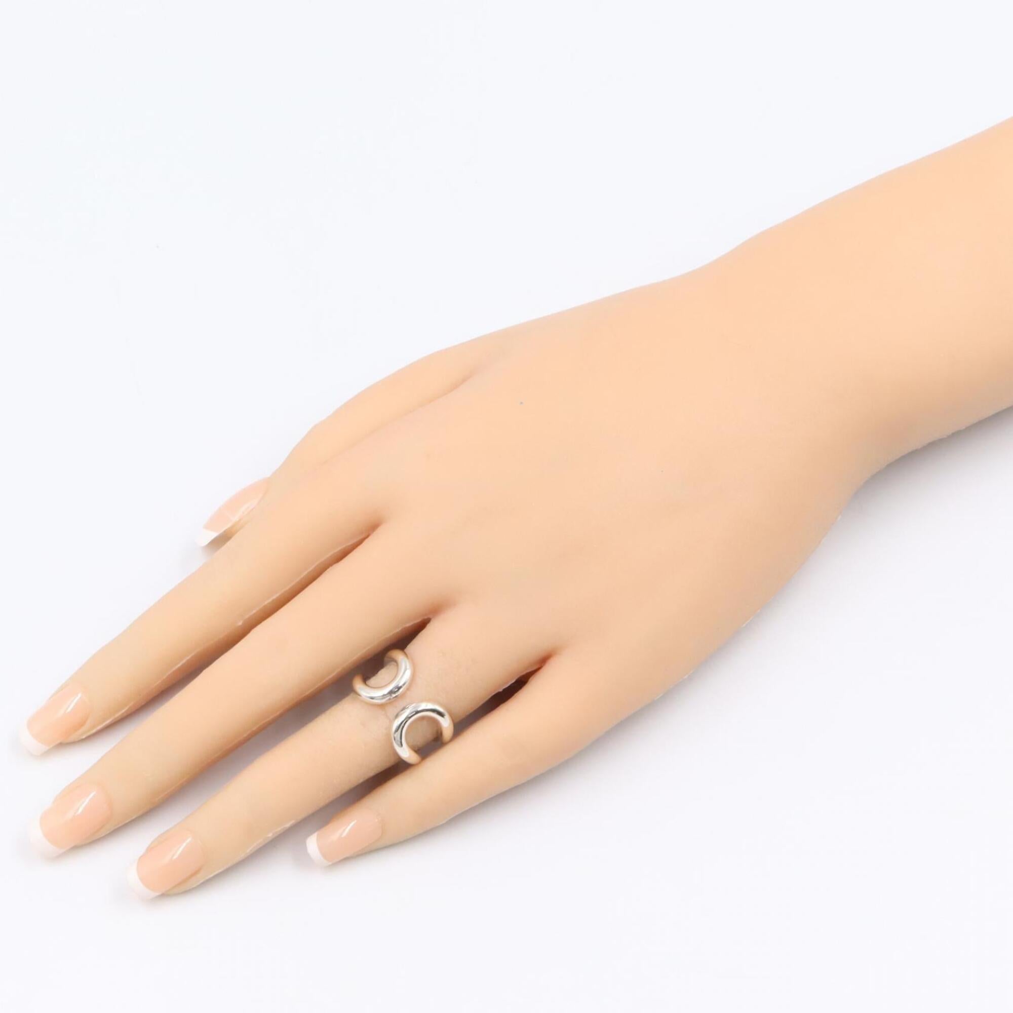 Hermes Silver Silver 925 Band Ring (Pre-Owned)