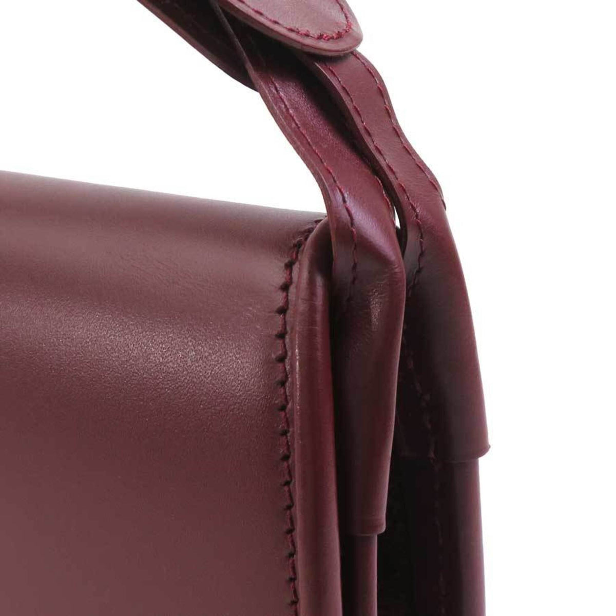 Cartier Burgundy Leather Shoulder Bag (Pre-Owned)