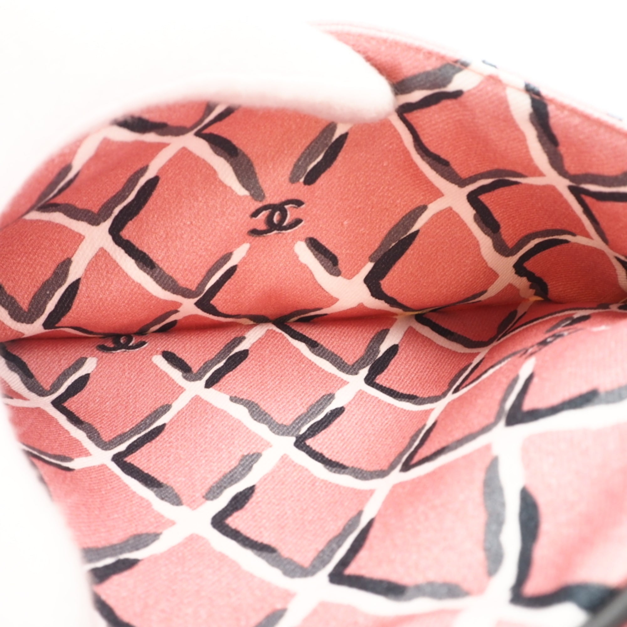 Chanel Multi-Color Pink Canvas Pouch (Pre-Owned)