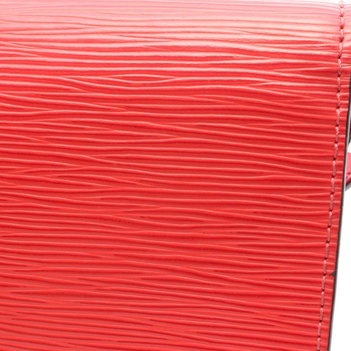 Louis Vuitton Red Color Leather Handbag Shoulder Bag (Pre-Owned)