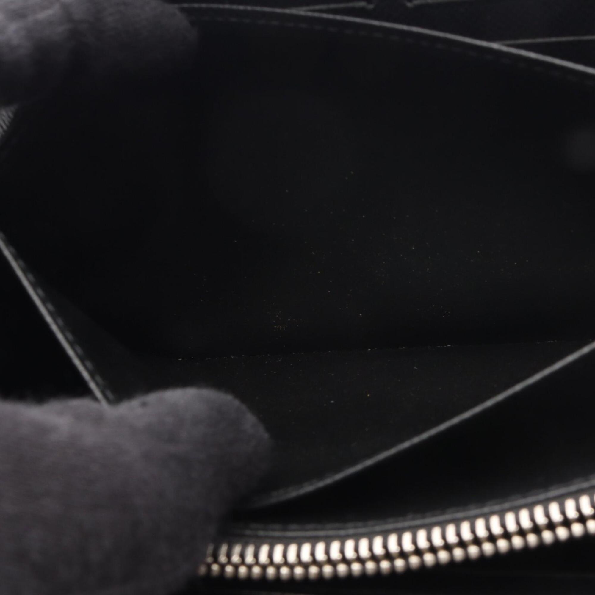 Louis Vuitton Black Leather Long Wallet (Bi-Fold) (Pre-Owned)