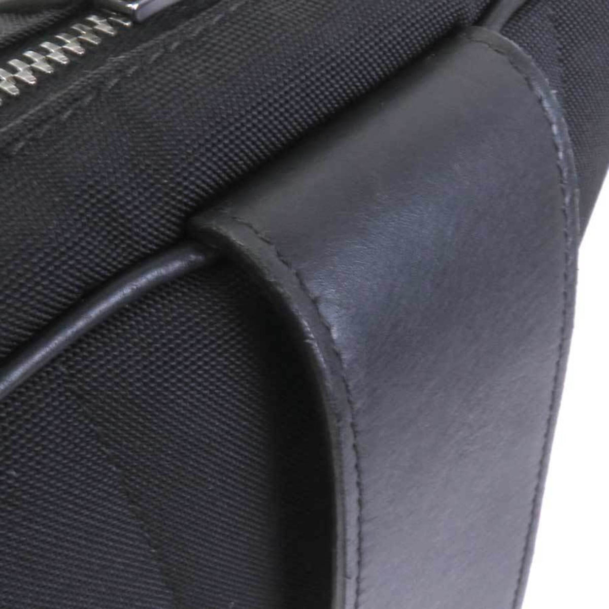 Bottega Veneta Black Nylon Canvas Leather Sling Bag (Pre-Owned)