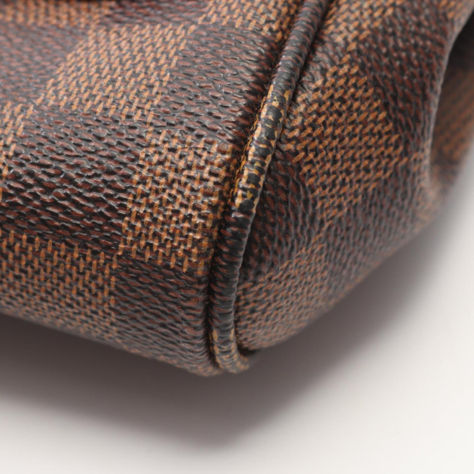 Louis Vuitton Brown Ebene Coated Canvas Pvc Damier Canvas Leather Handbag (Pre-Owned)